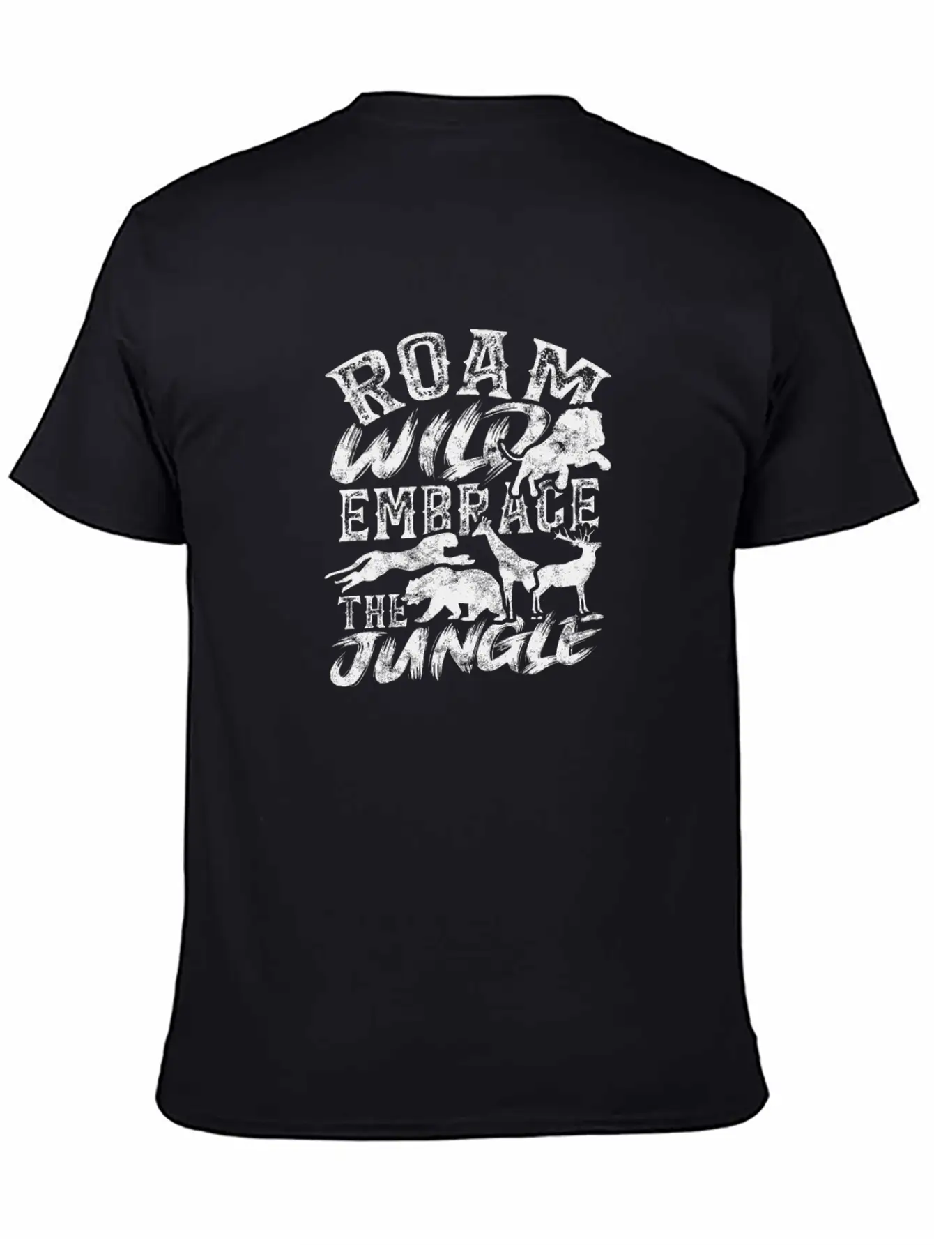 Roam Wild, Embrace The Jungle - Jungle Unisex Short Sleeve Soft Cotton T-Shirt – Casual Everyday Wear