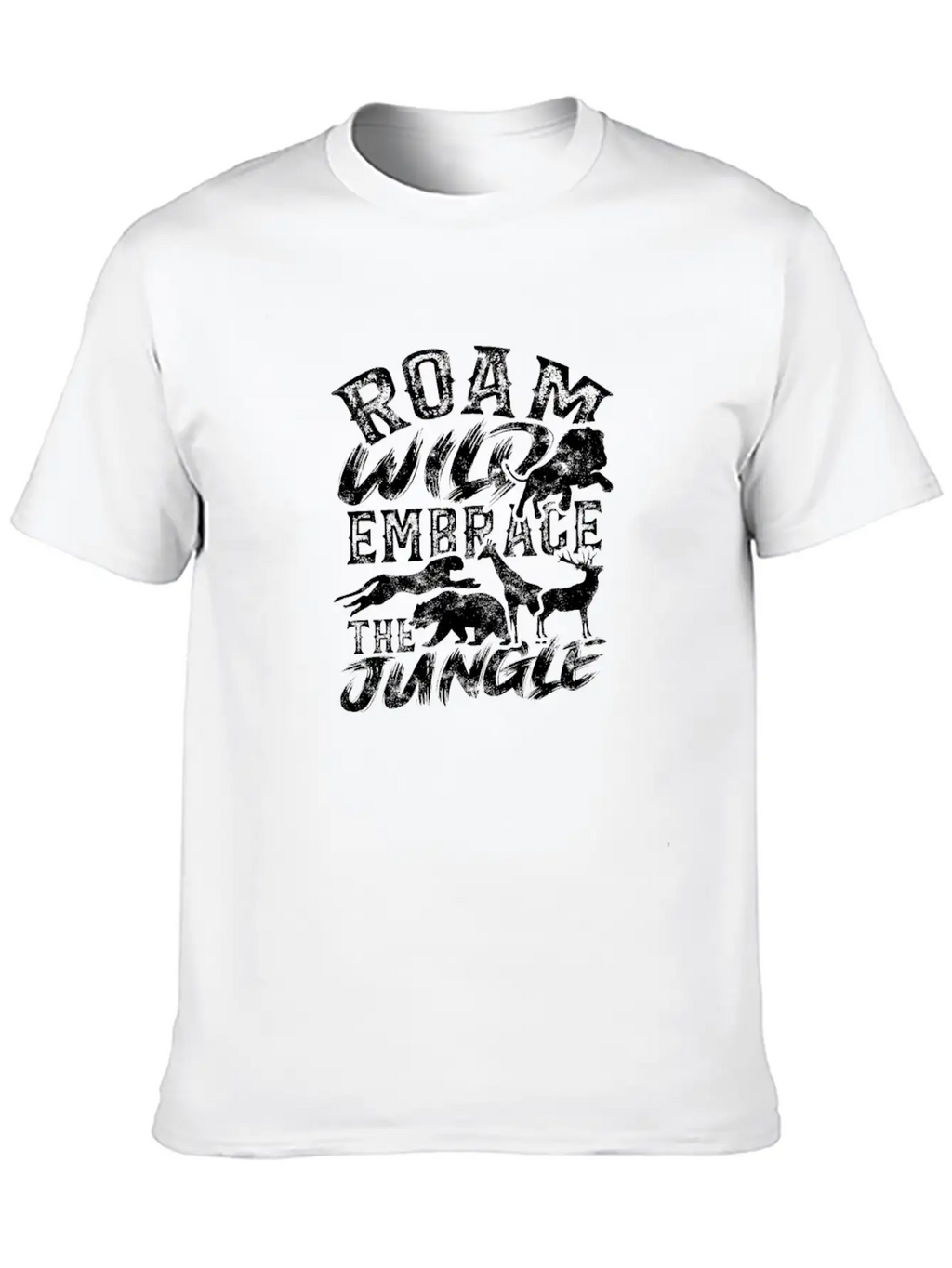 Roam Wild, Embrace The Jungle - Jungle Unisex Short Sleeve Soft Cotton T-Shirt – Casual Everyday Wear