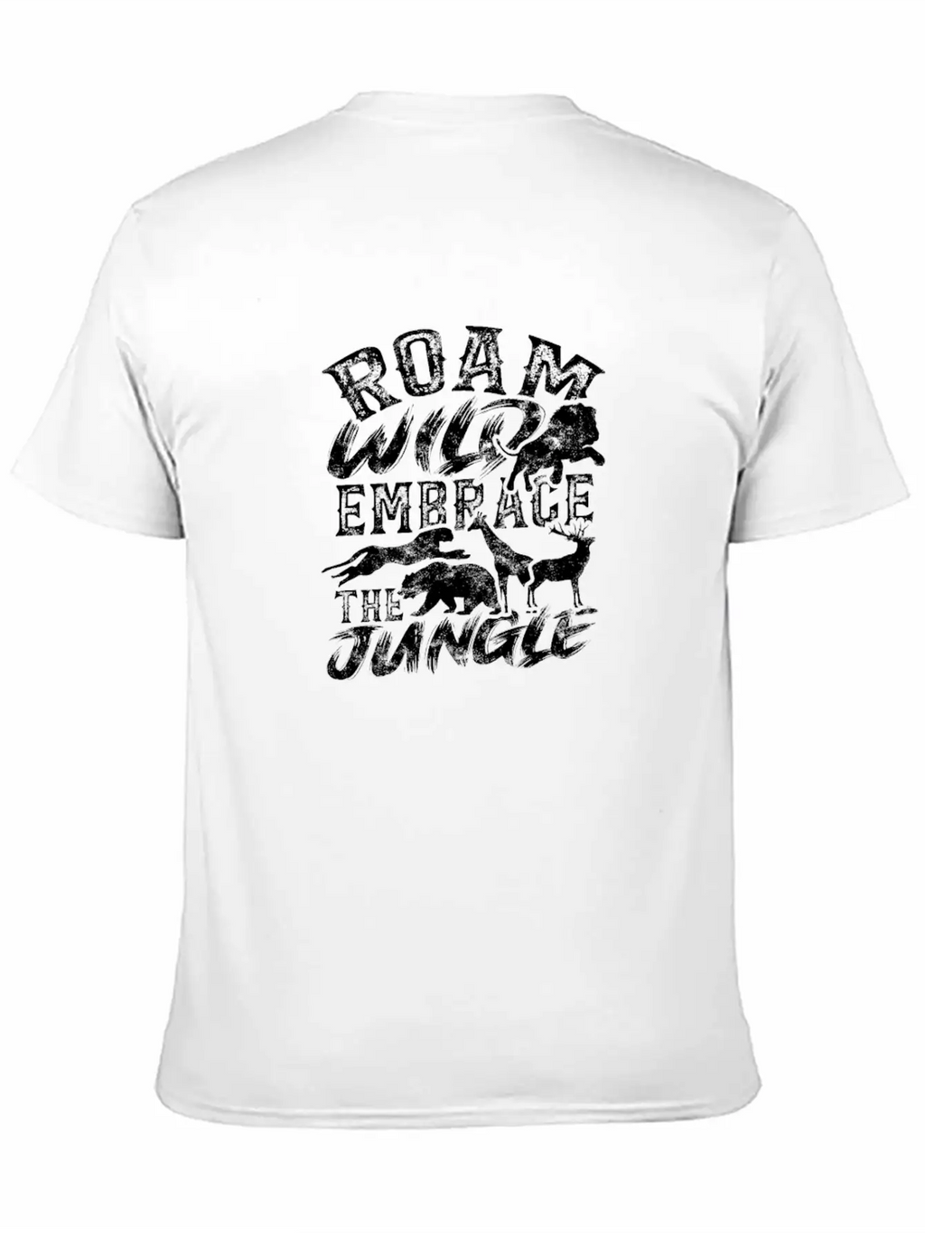 Roam Wild, Embrace The Jungle - Jungle Unisex Short Sleeve Soft Cotton T-Shirt – Casual Everyday Wear