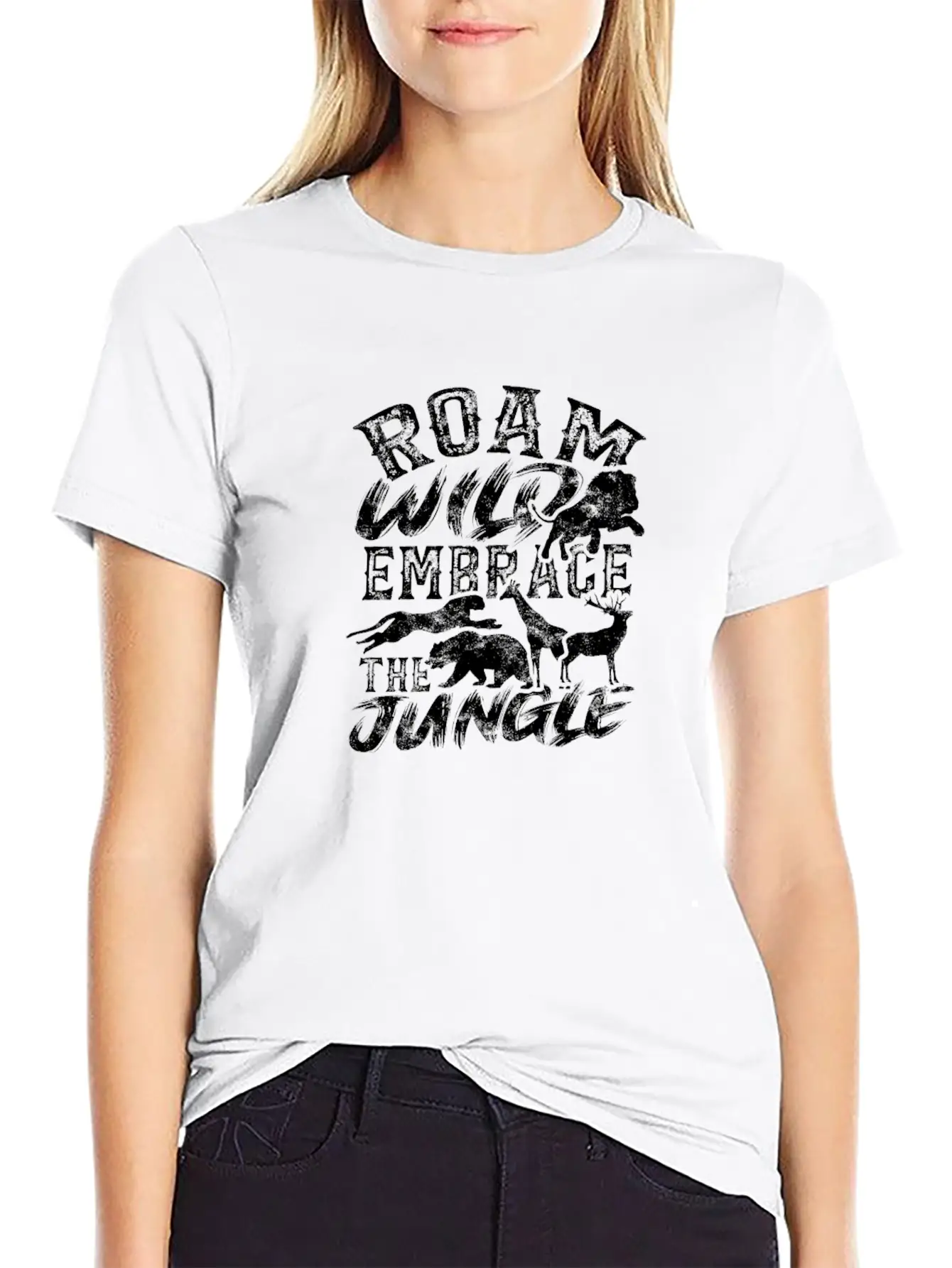 Roam Wild, Embrace The Jungle - Jungle Unisex Short Sleeve Soft Cotton T-Shirt – Casual Everyday Wear