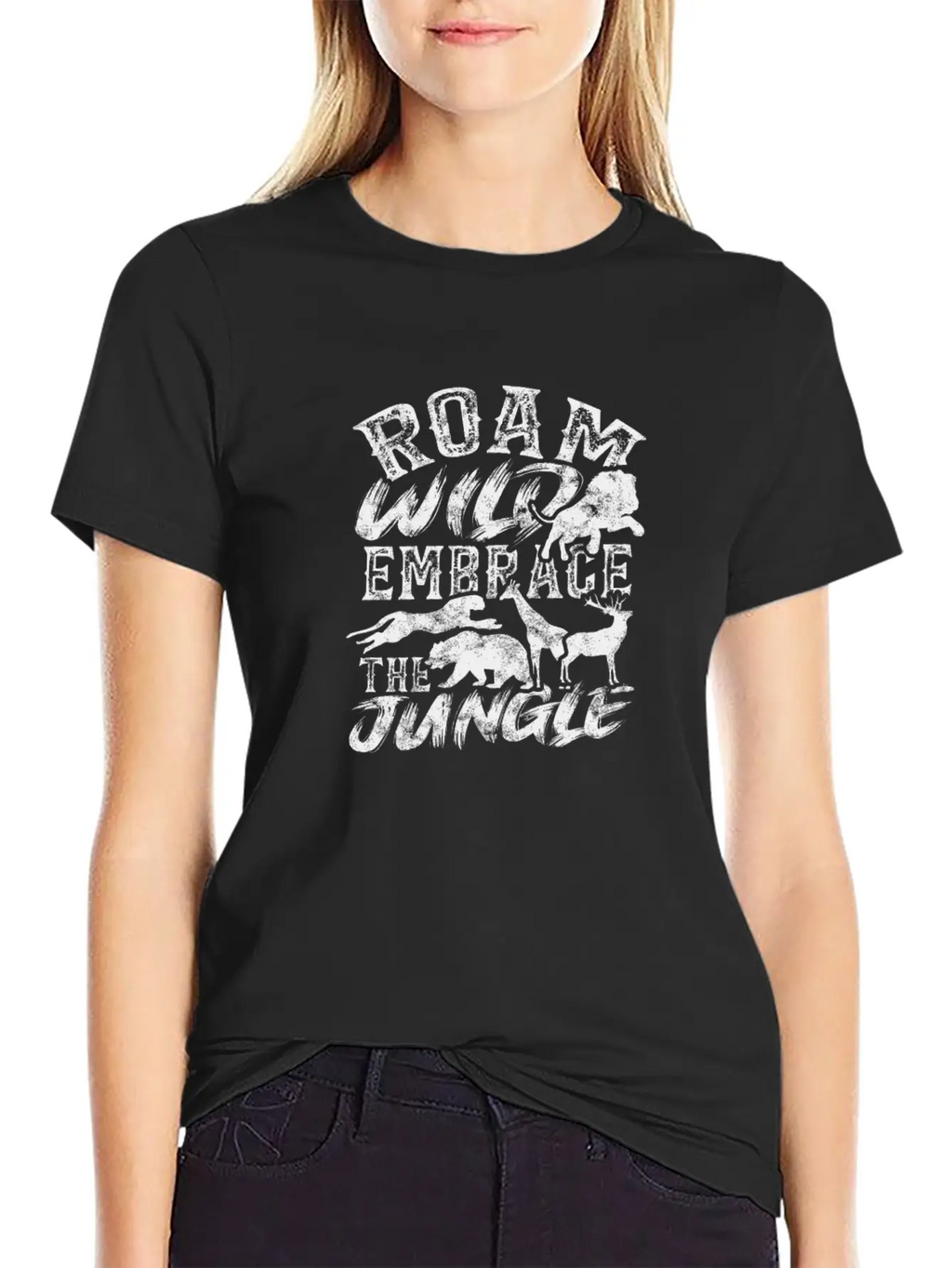 Roam Wild, Embrace The Jungle - Jungle Unisex Short Sleeve Soft Cotton T-Shirt – Casual Everyday Wear