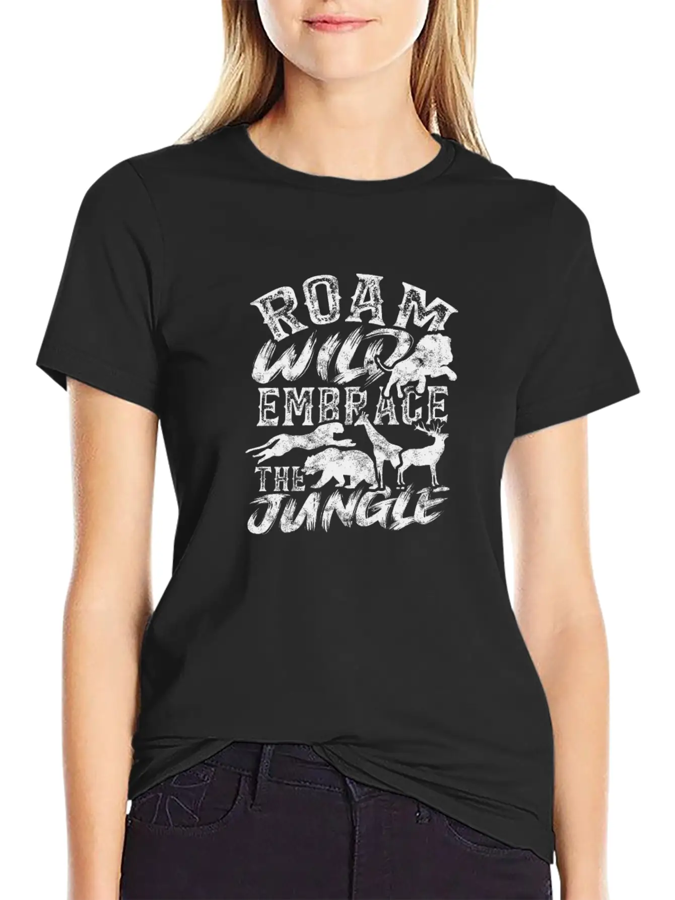 Roam Wild, Embrace The Jungle - Jungle Unisex Short Sleeve Soft Cotton T-Shirt – Casual Everyday Wear