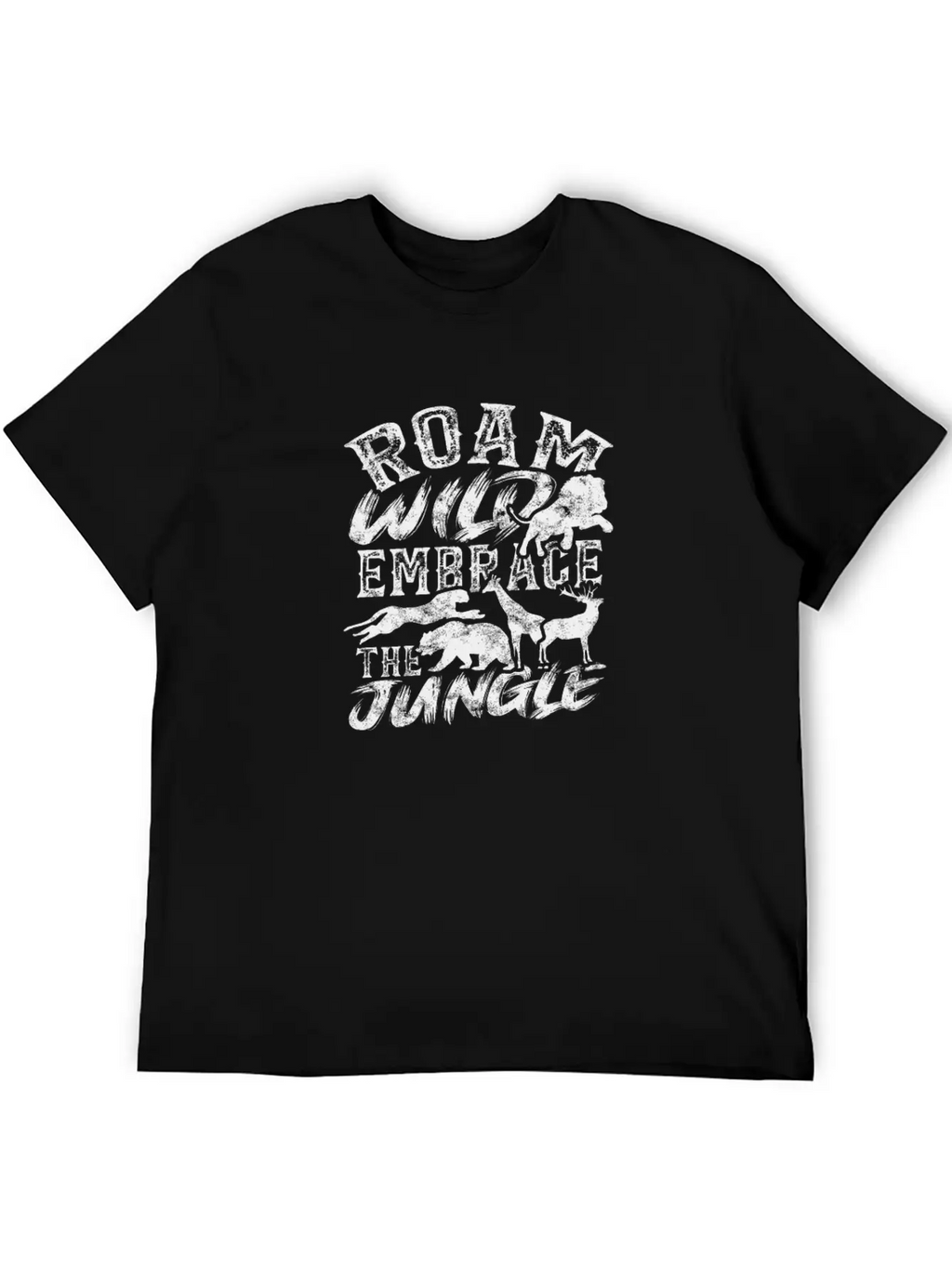 Roam Wild, Embrace The Jungle - Jungle Unisex Short Sleeve Soft Cotton T-Shirt – Casual Everyday Wear