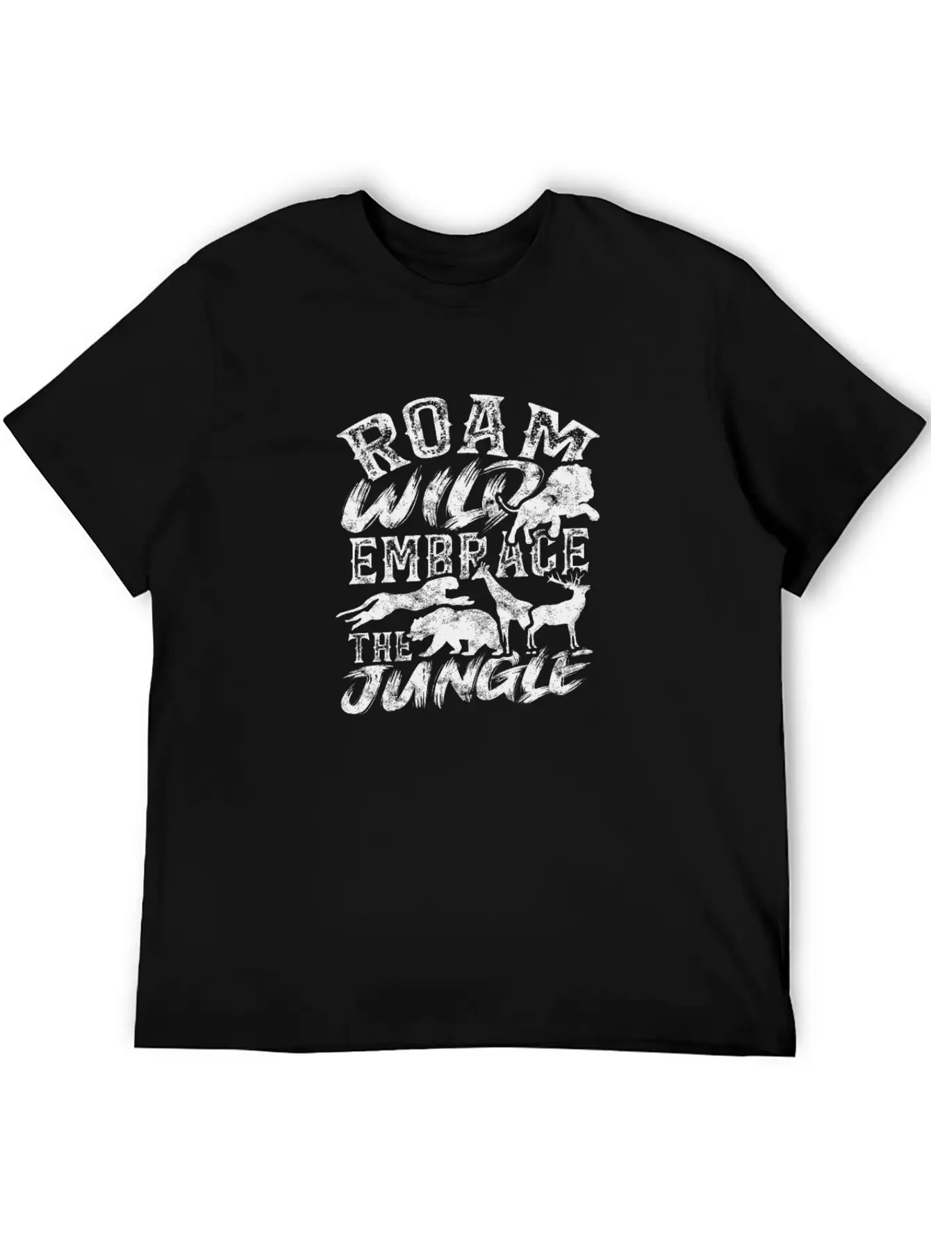 Roam Wild, Embrace The Jungle - Jungle Unisex Short Sleeve Soft Cotton T-Shirt – Casual Everyday Wear
