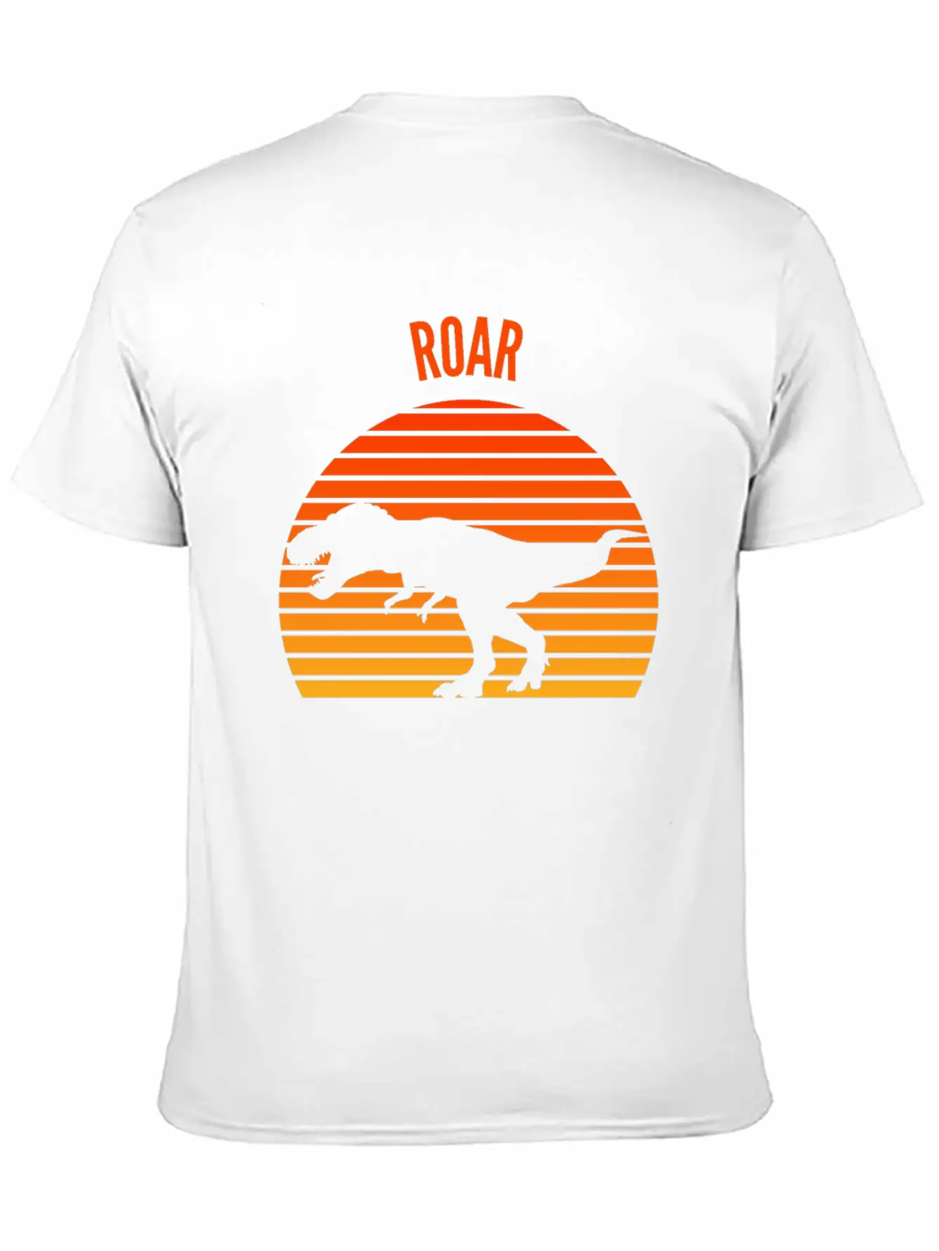 Roar Dinosaurs Vintage Sunset Design Unisex Casual T-Shirt – Clean Design For Daily Comfort