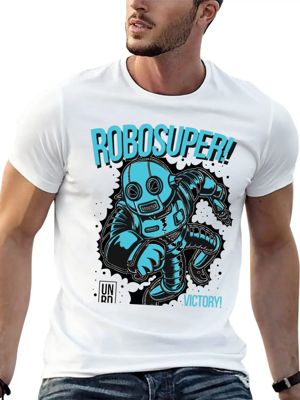 Robosuper! Victory Stylish Everyday T-Shirt – Unisex Basic Cotton Tee