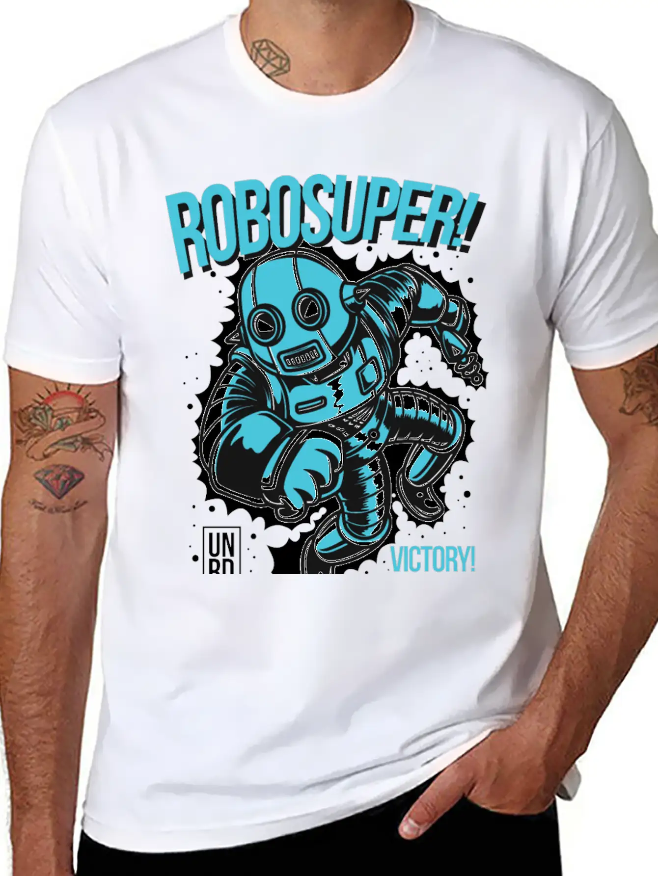 Robosuper! Victory Stylish Everyday T-Shirt – Unisex Basic Cotton Tee