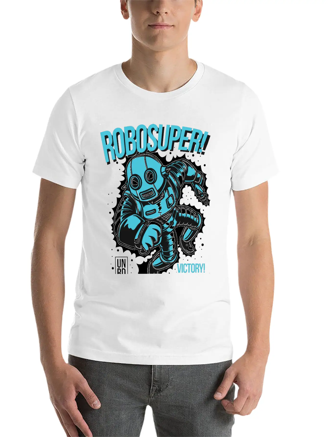 Robosuper! Victory Stylish Everyday T-Shirt – Unisex Basic Cotton Tee