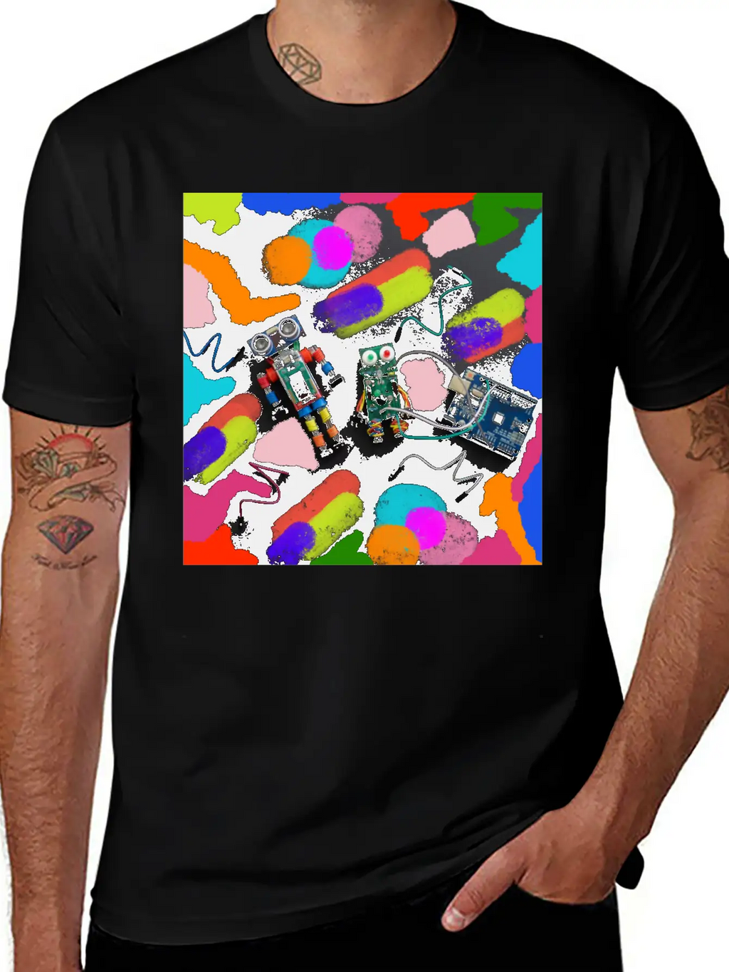 ROBOTS Unisex Short Sleeve Soft Cotton T-Shirt – Casual Everyday Wear
