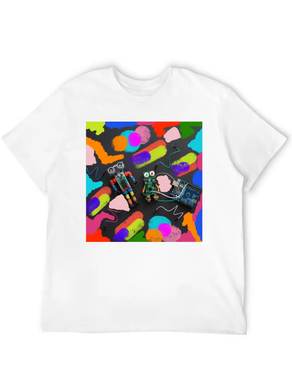 ROBOTS Unisex Short Sleeve Soft Cotton T-Shirt – Casual Everyday Wear