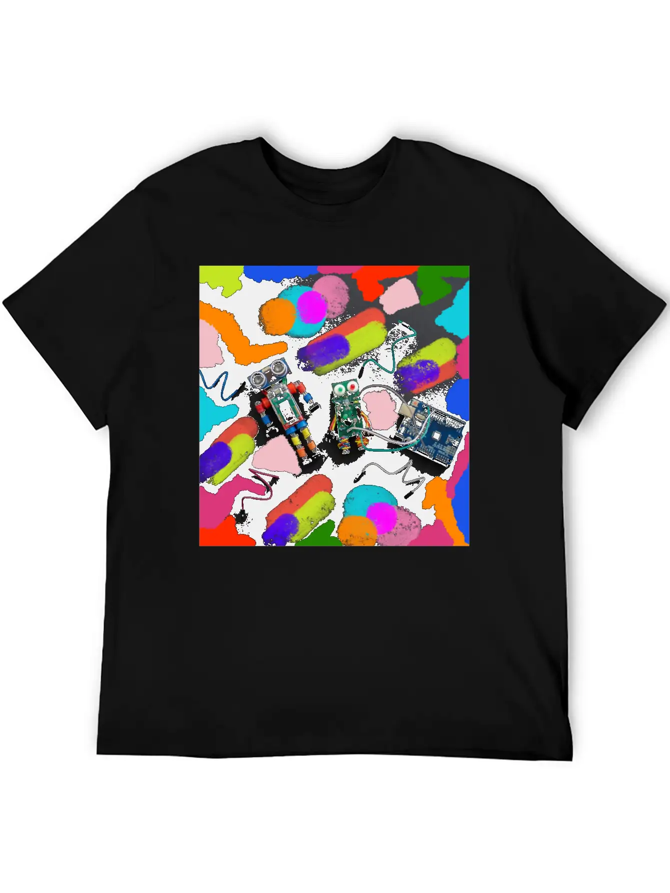 ROBOTS Unisex Short Sleeve Soft Cotton T-Shirt – Casual Everyday Wear