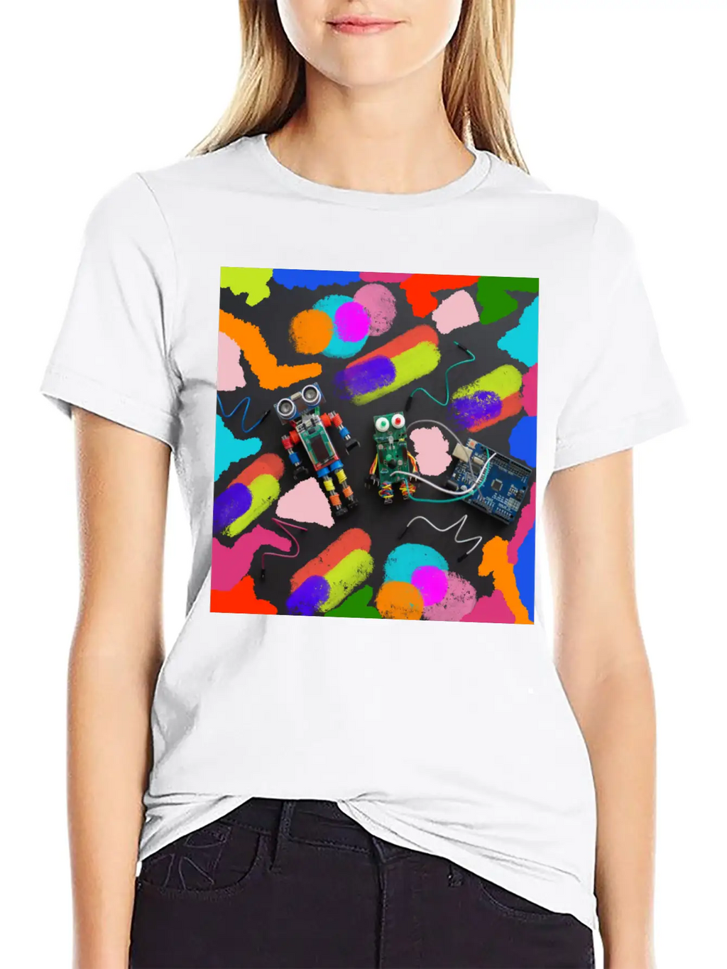 ROBOTS Unisex Short Sleeve Soft Cotton T-Shirt – Casual Everyday Wear