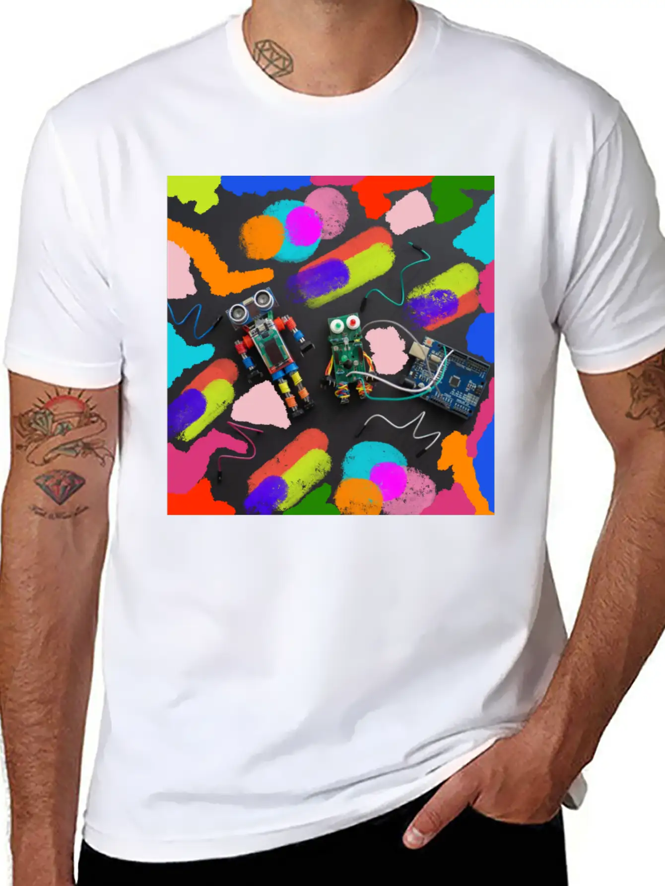 ROBOTS Unisex Short Sleeve Soft Cotton T-Shirt – Casual Everyday Wear