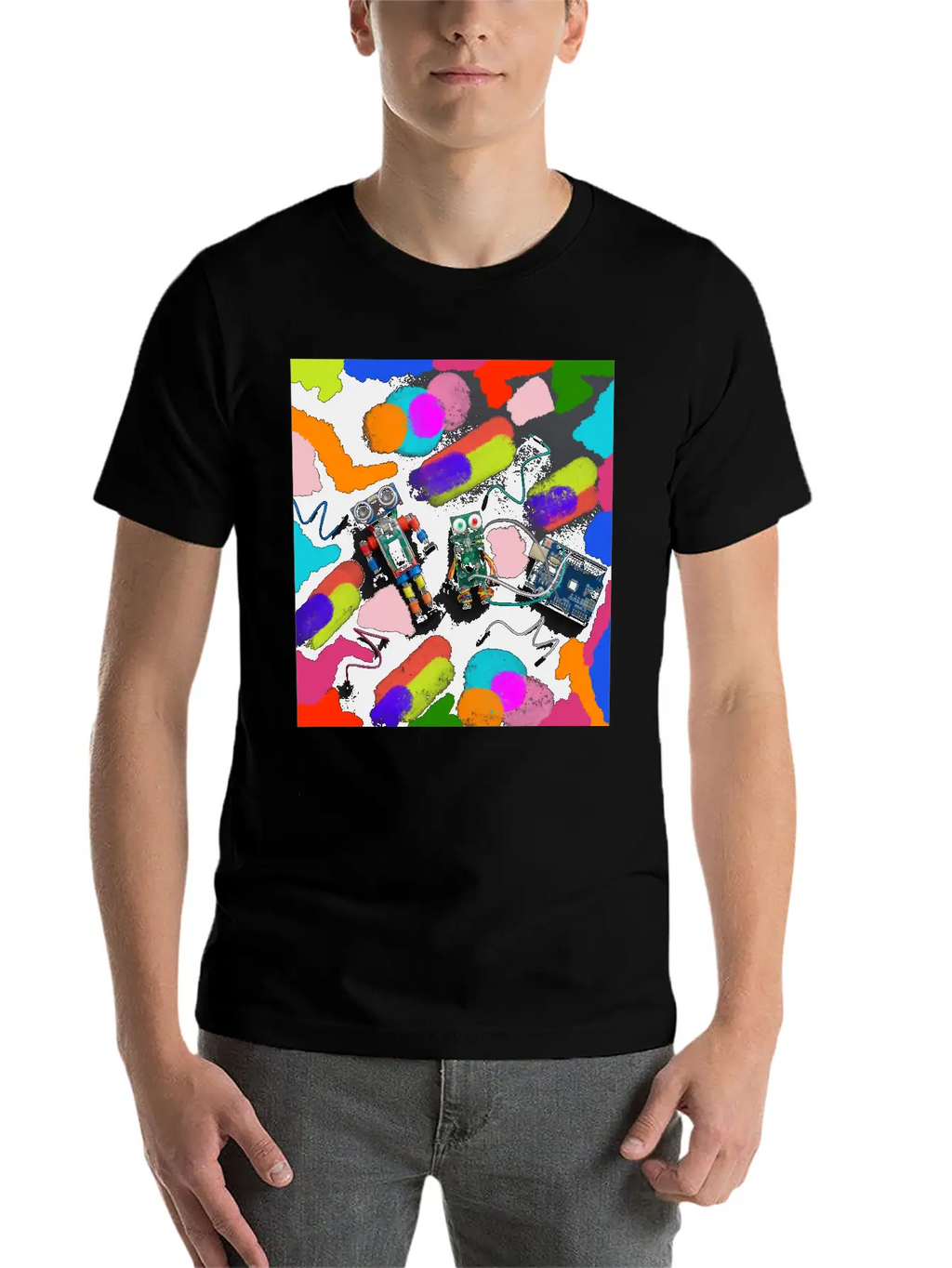 ROBOTS Unisex Short Sleeve Soft Cotton T-Shirt – Casual Everyday Wear