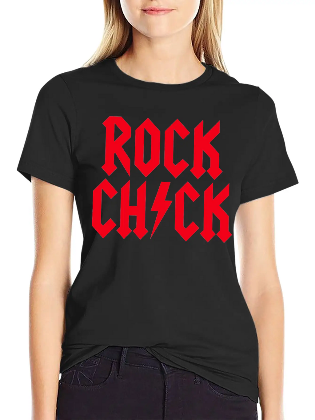 Rock Chick Hard Rock Rock Music Heavy Metal Girl Essential Cotton Tee For Daily Outfits – Unisex Style