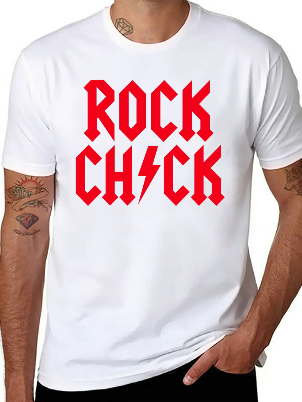 Rock Chick Hard Rock Rock Music Heavy Metal Girl Essential Cotton Tee For Daily Outfits – Unisex Style