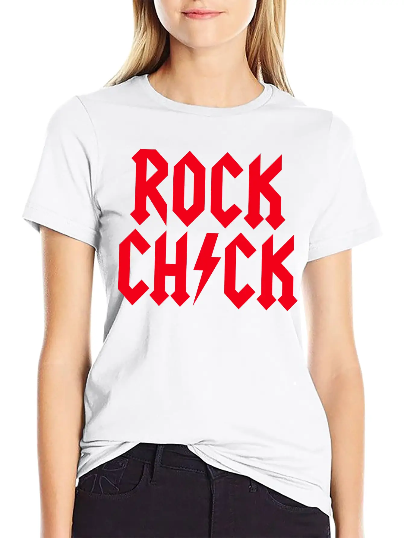 Rock Chick Hard Rock Rock Music Heavy Metal Girl Essential Cotton Tee For Daily Outfits – Unisex Style