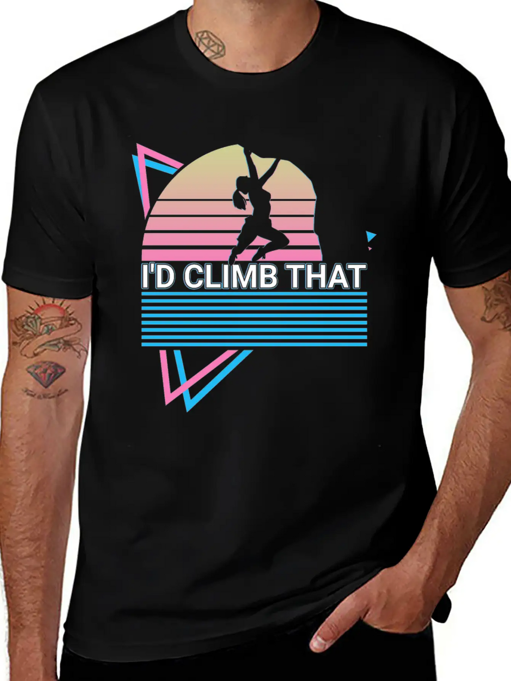 Rock Climbing Rock Climber Retro Stylish Everyday T-Shirt – Unisex Basic Cotton Tee