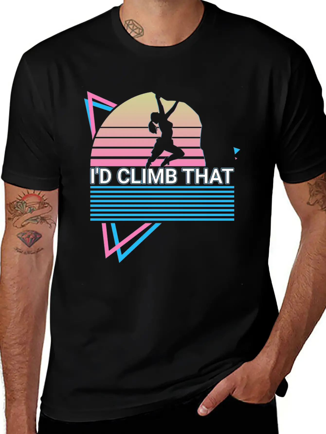Rock Climbing Rock Climber Retro Stylish Everyday T-Shirt – Unisex Basic Cotton Tee