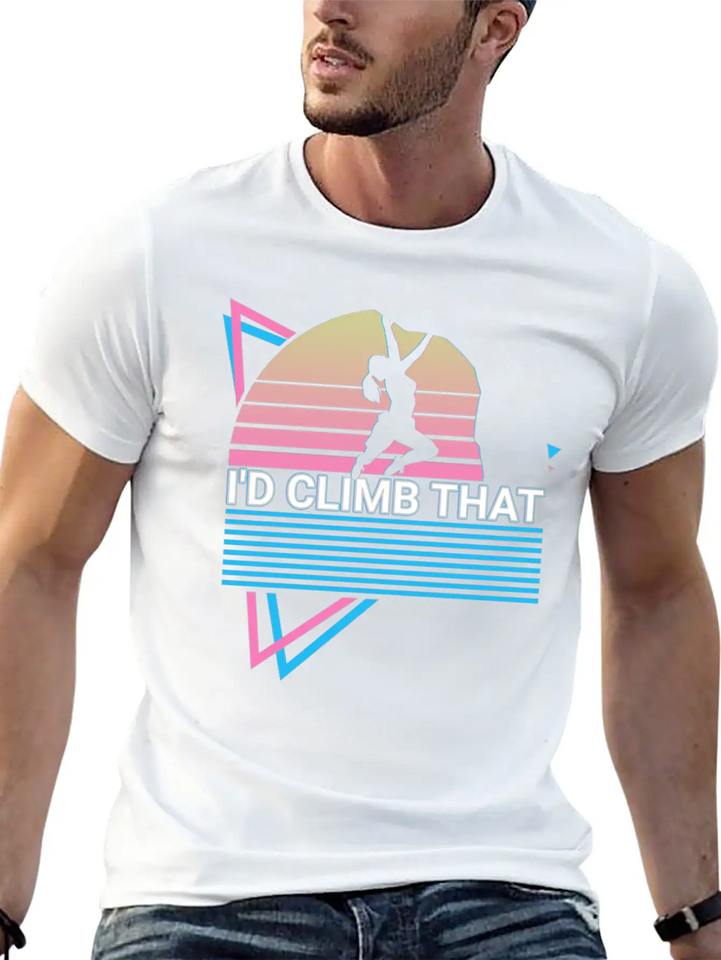 Rock Climbing Rock Climber Retro Stylish Everyday T-Shirt – Unisex Basic Cotton Tee