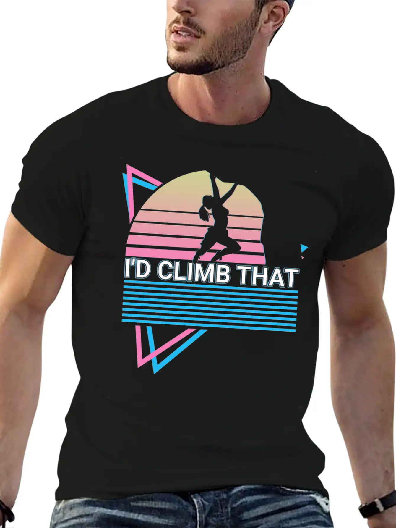 Rock Climbing Rock Climber Retro Stylish Everyday T-Shirt – Unisex Basic Cotton Tee
