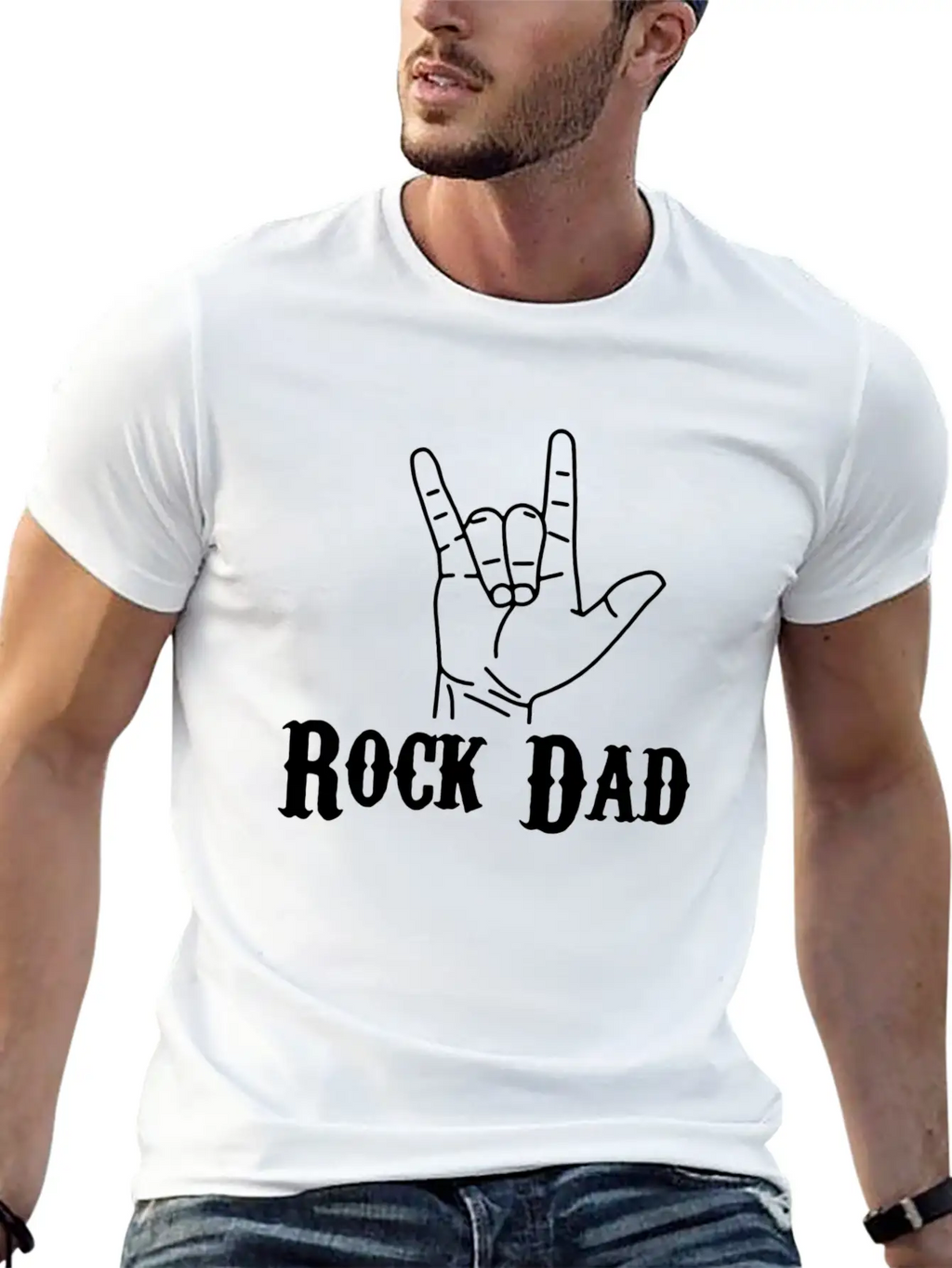 Rock Dad Essential Cotton Tee For Daily Outfits – Unisex Style