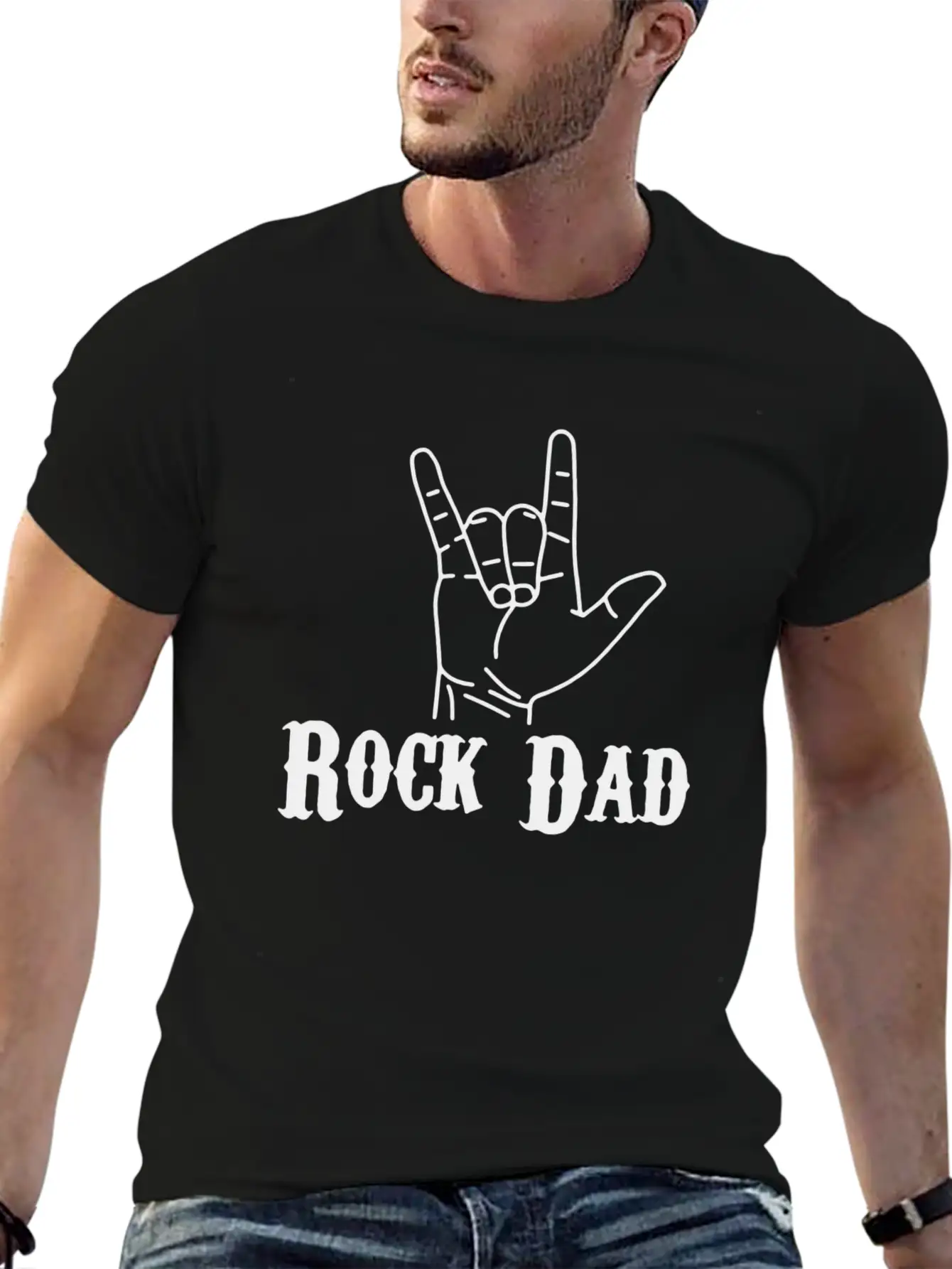Rock Dad Essential Cotton Tee For Daily Outfits – Unisex Style