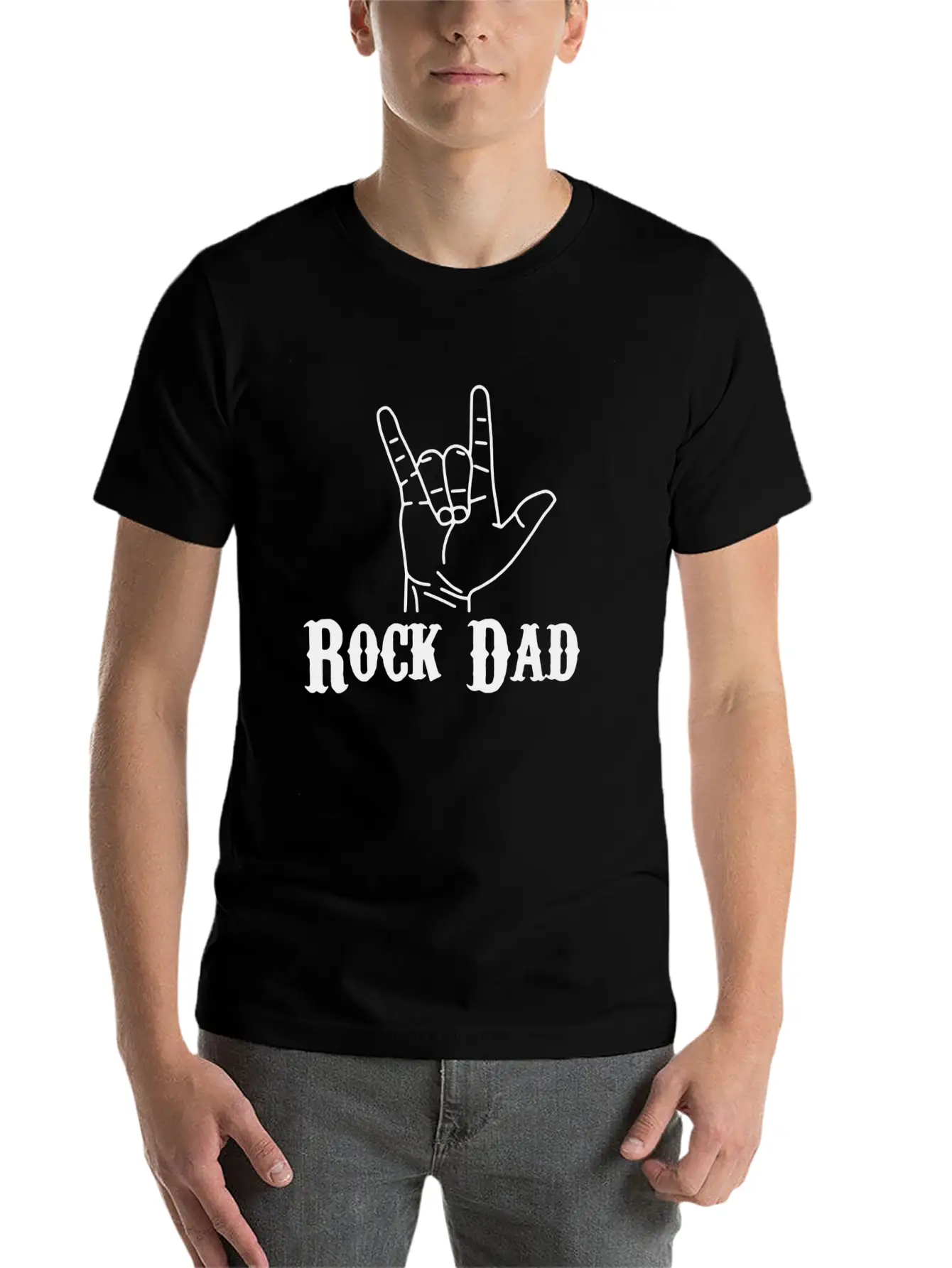 Rock Dad Essential Cotton Tee For Daily Outfits – Unisex Style