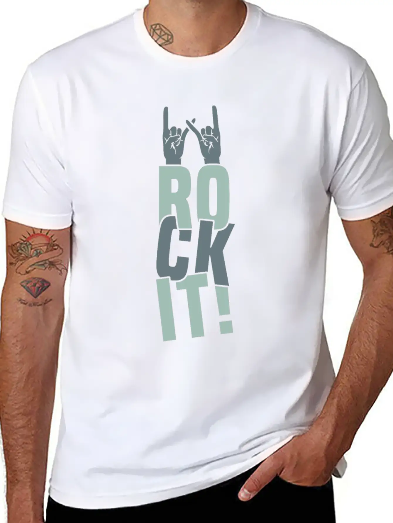 Rock It Gift Christmas Kids Present Unisex Casual T-Shirt – Clean Design For Daily Comfort