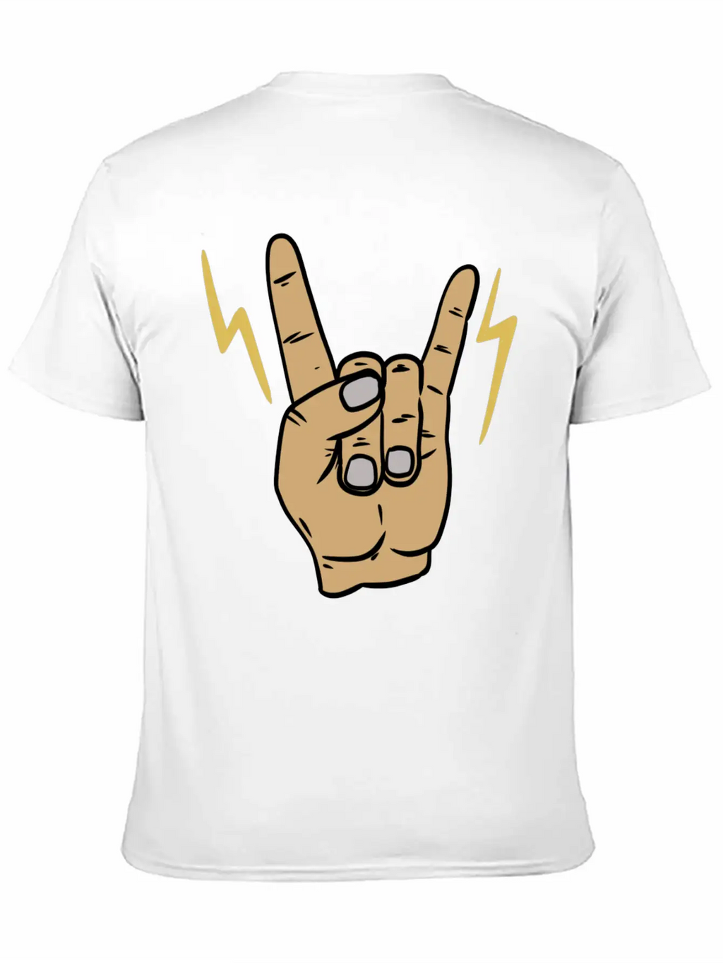 Rock Metal Hand Symbol Casual Graphic T-Shirt – Simple And Comfortable Daily Wear