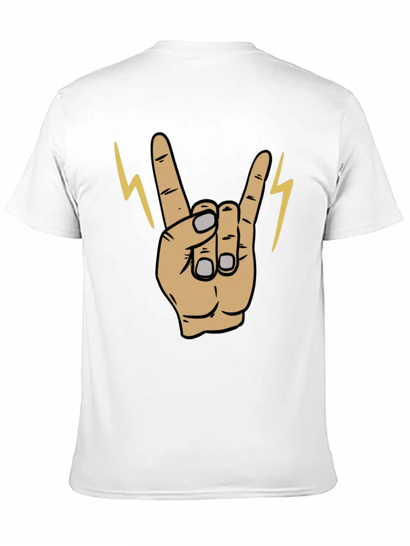 Rock Metal Hand Symbol Casual Graphic T-Shirt – Simple And Comfortable Daily Wear