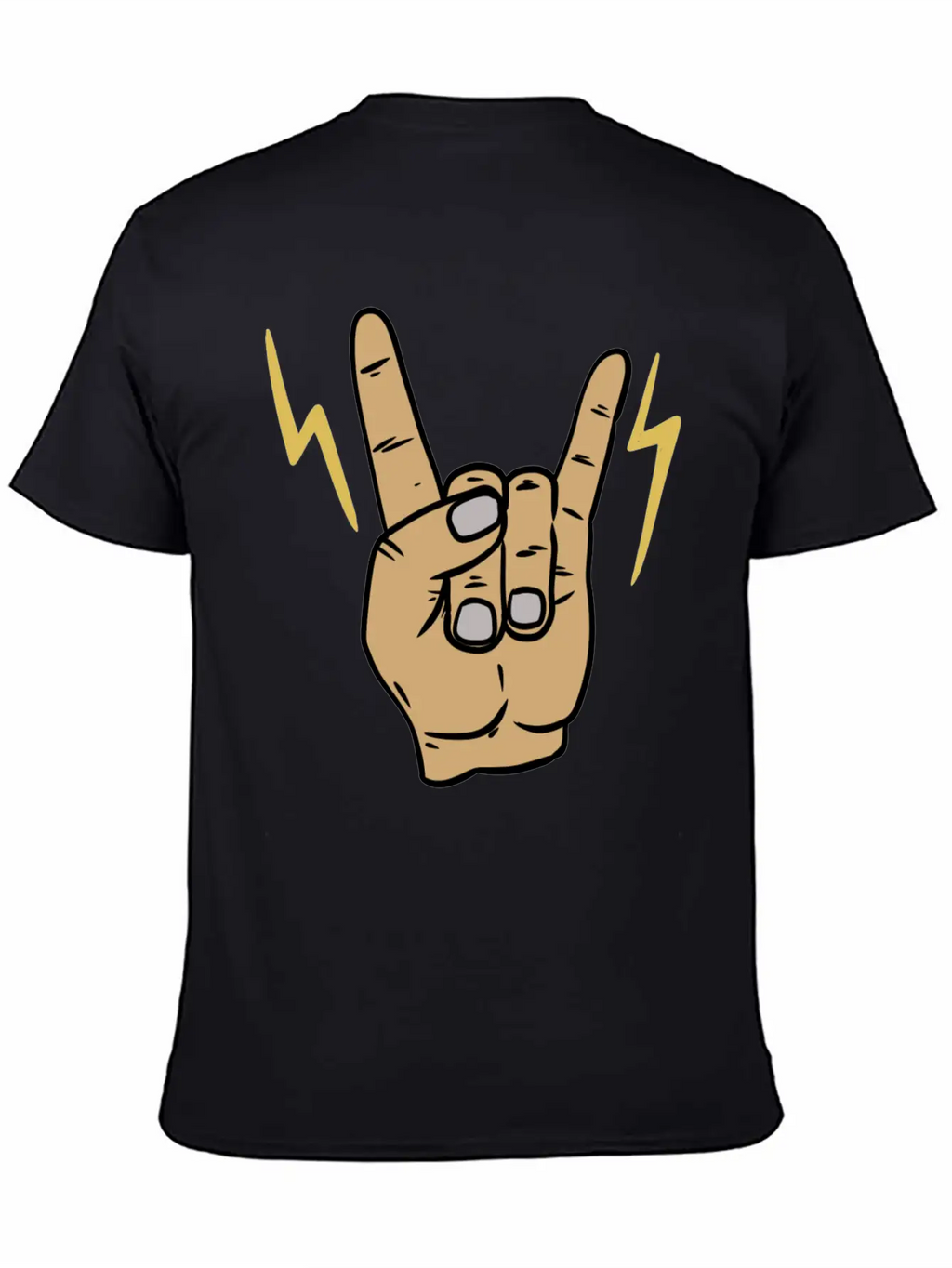 Rock Metal Hand Symbol Casual Graphic T-Shirt – Simple And Comfortable Daily Wear