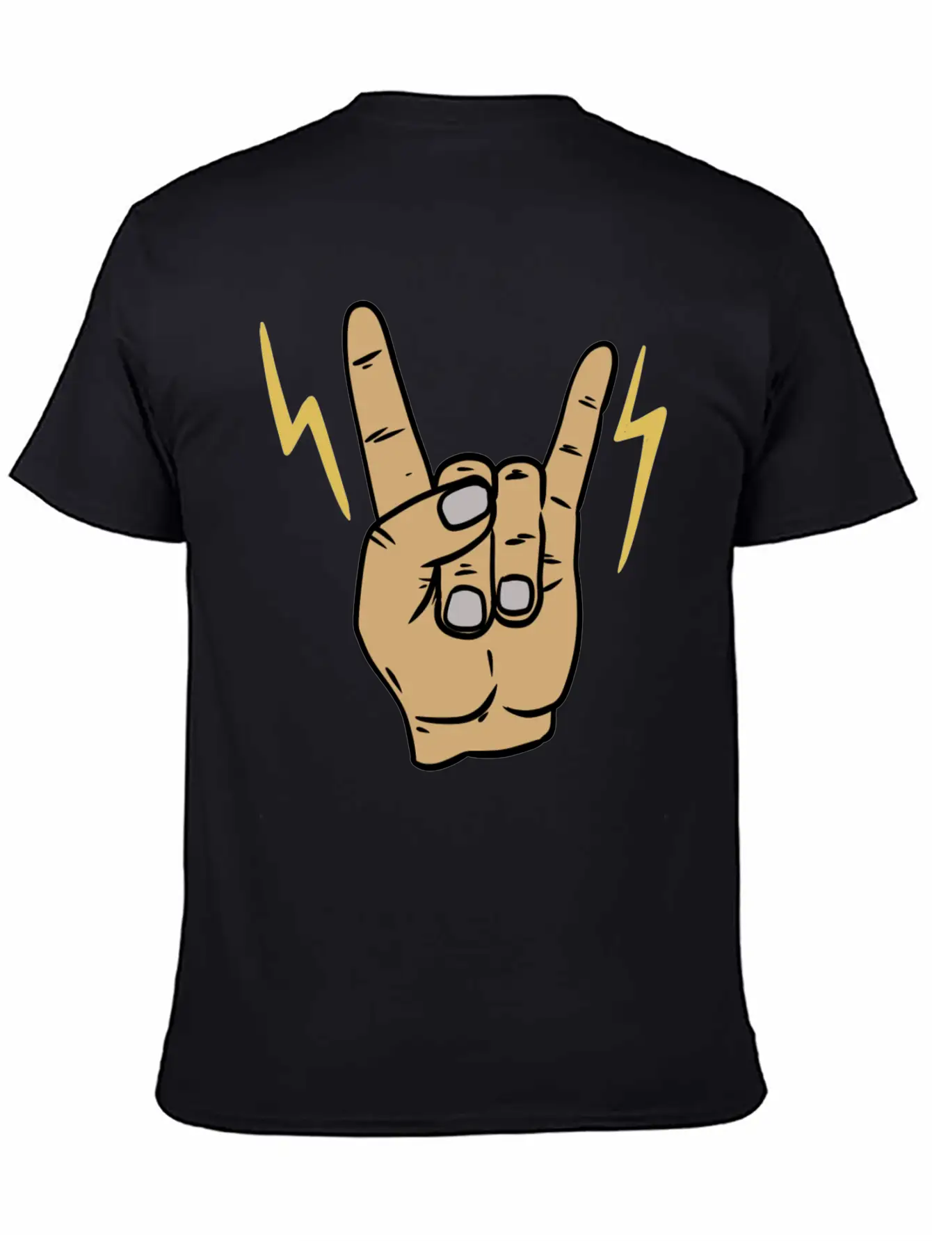 Rock Metal Hand Symbol Casual Graphic T-Shirt – Simple And Comfortable Daily Wear