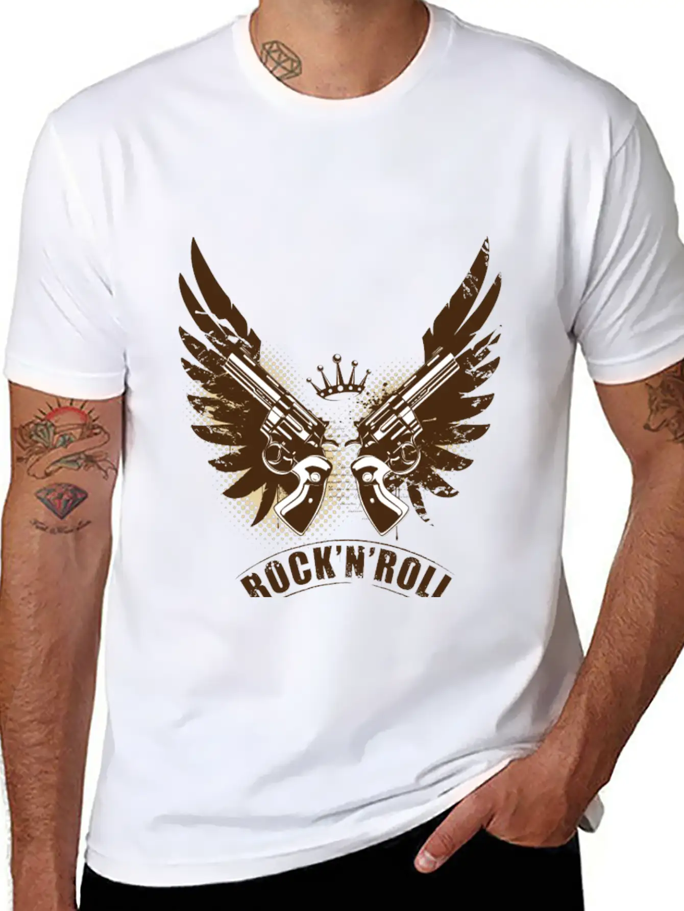 Rock N Roll Unisex Casual T-Shirt – Clean Design For Daily Comfort