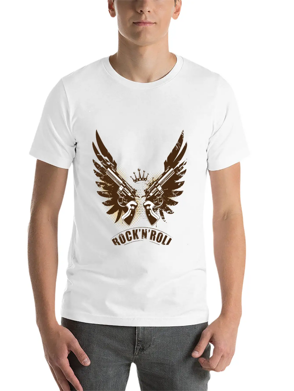 Rock N Roll Unisex Casual T-Shirt – Clean Design For Daily Comfort