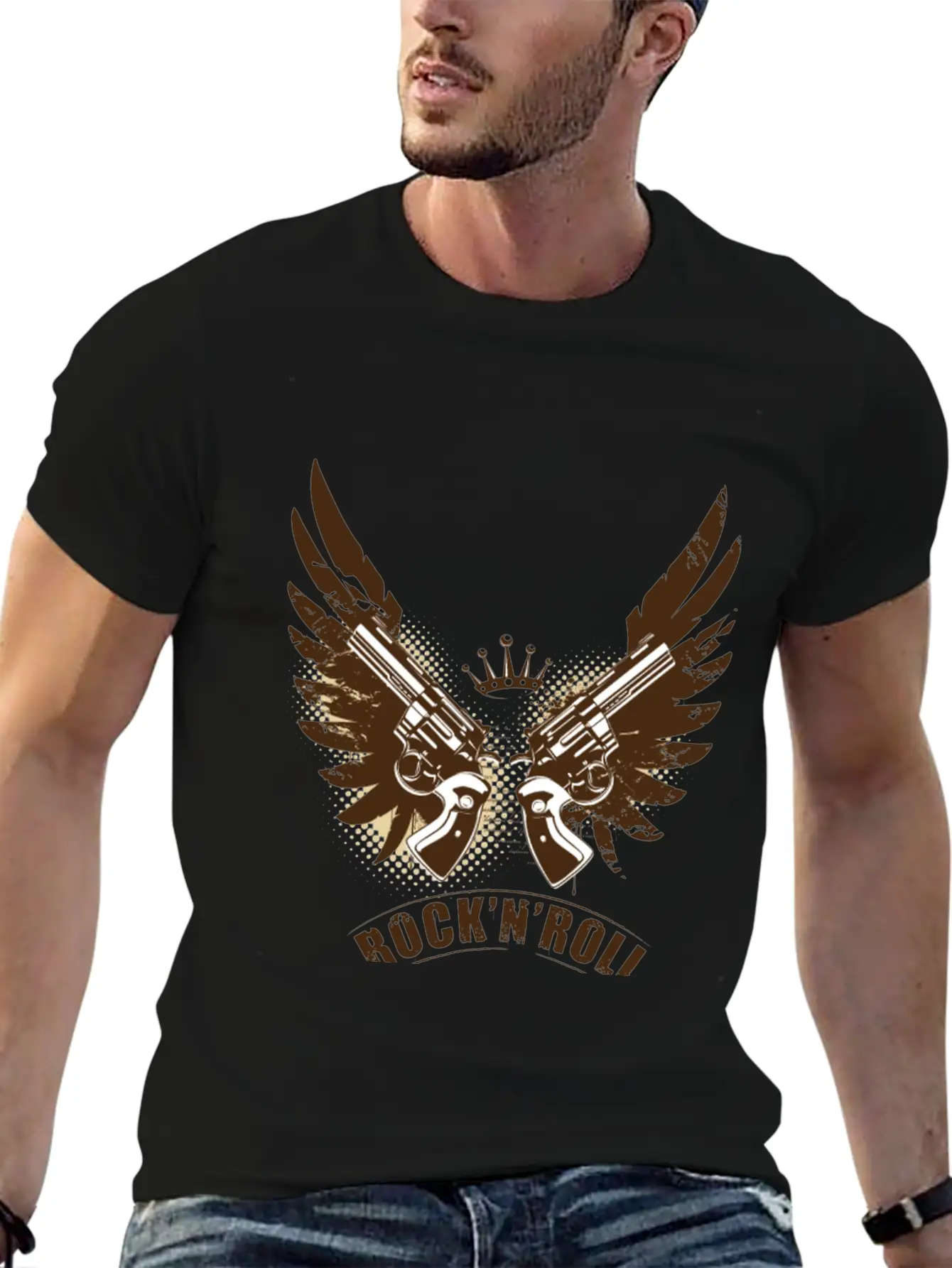 Rock N Roll Unisex Casual T-Shirt – Clean Design For Daily Comfort
