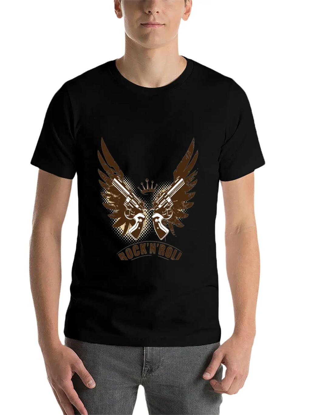 Rock N Roll Unisex Casual T-Shirt – Clean Design For Daily Comfort