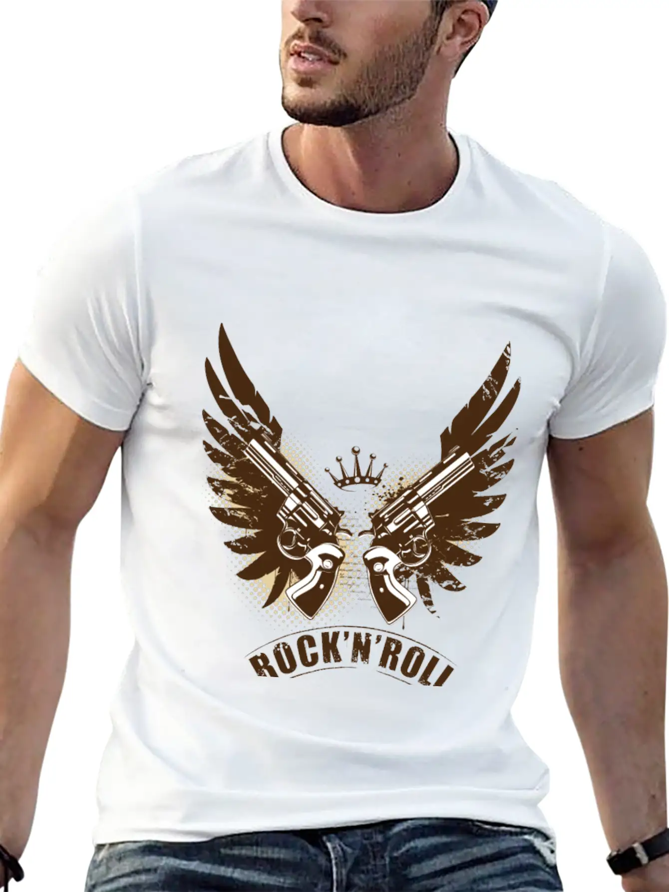 Rock N Roll Unisex Casual T-Shirt – Clean Design For Daily Comfort