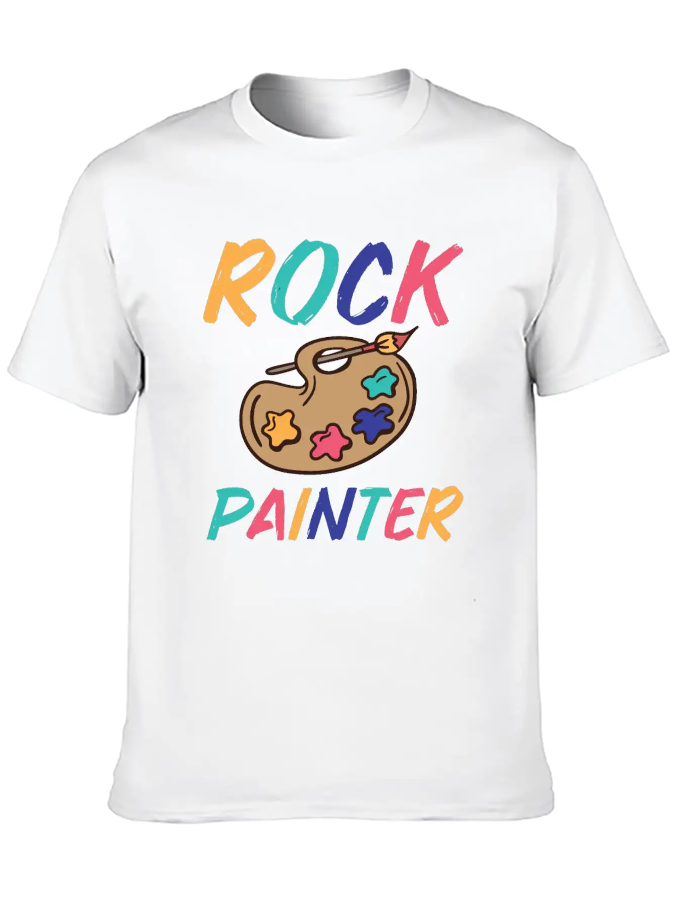 Rock Painting Stylish Everyday T-Shirt – Unisex Basic Cotton Tee