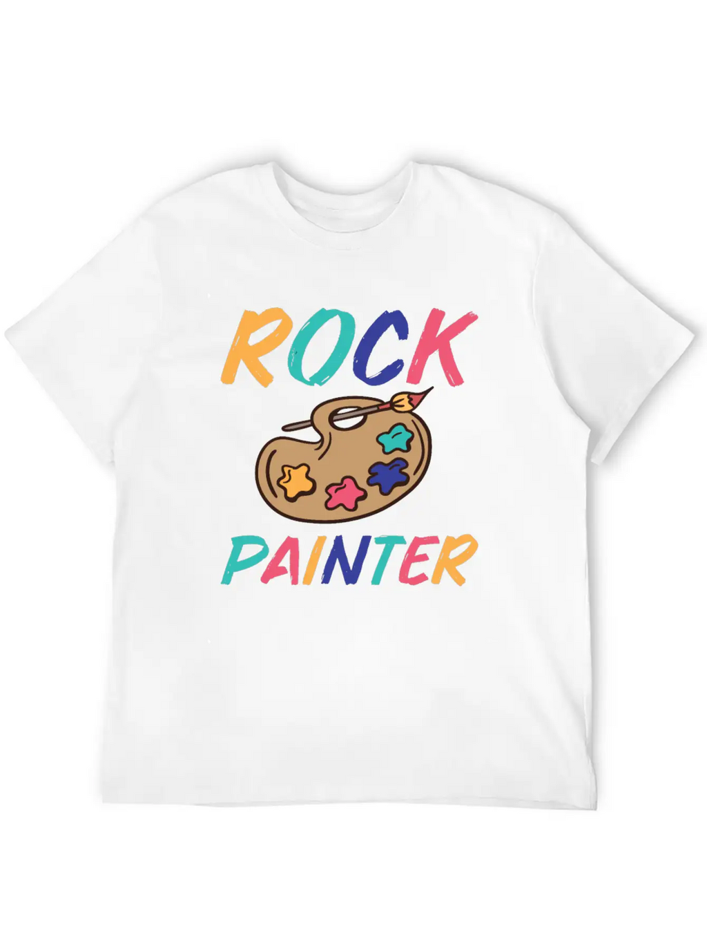 Rock Painting Stylish Everyday T-Shirt – Unisex Basic Cotton Tee