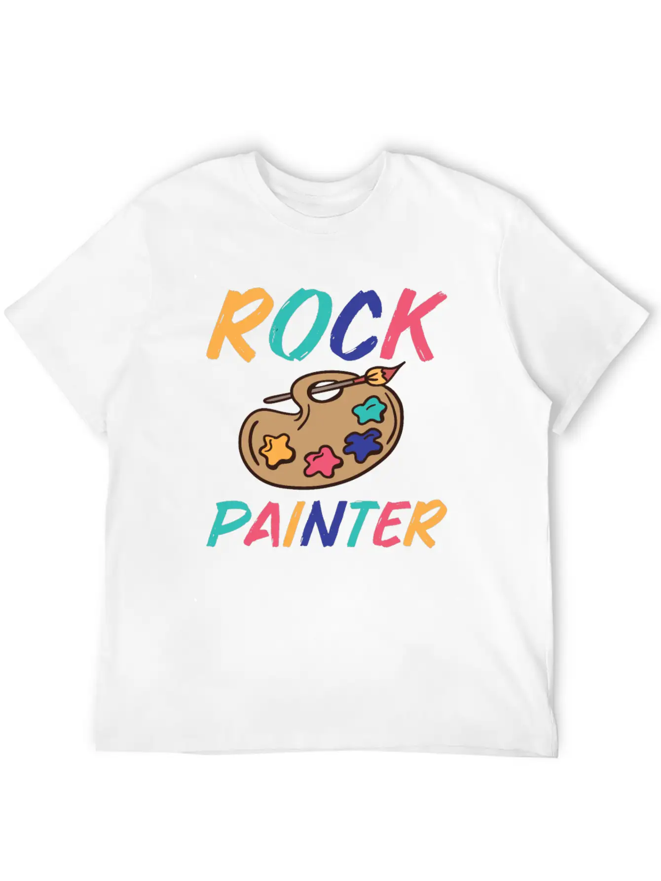 Rock Painting Stylish Everyday T-Shirt – Unisex Basic Cotton Tee