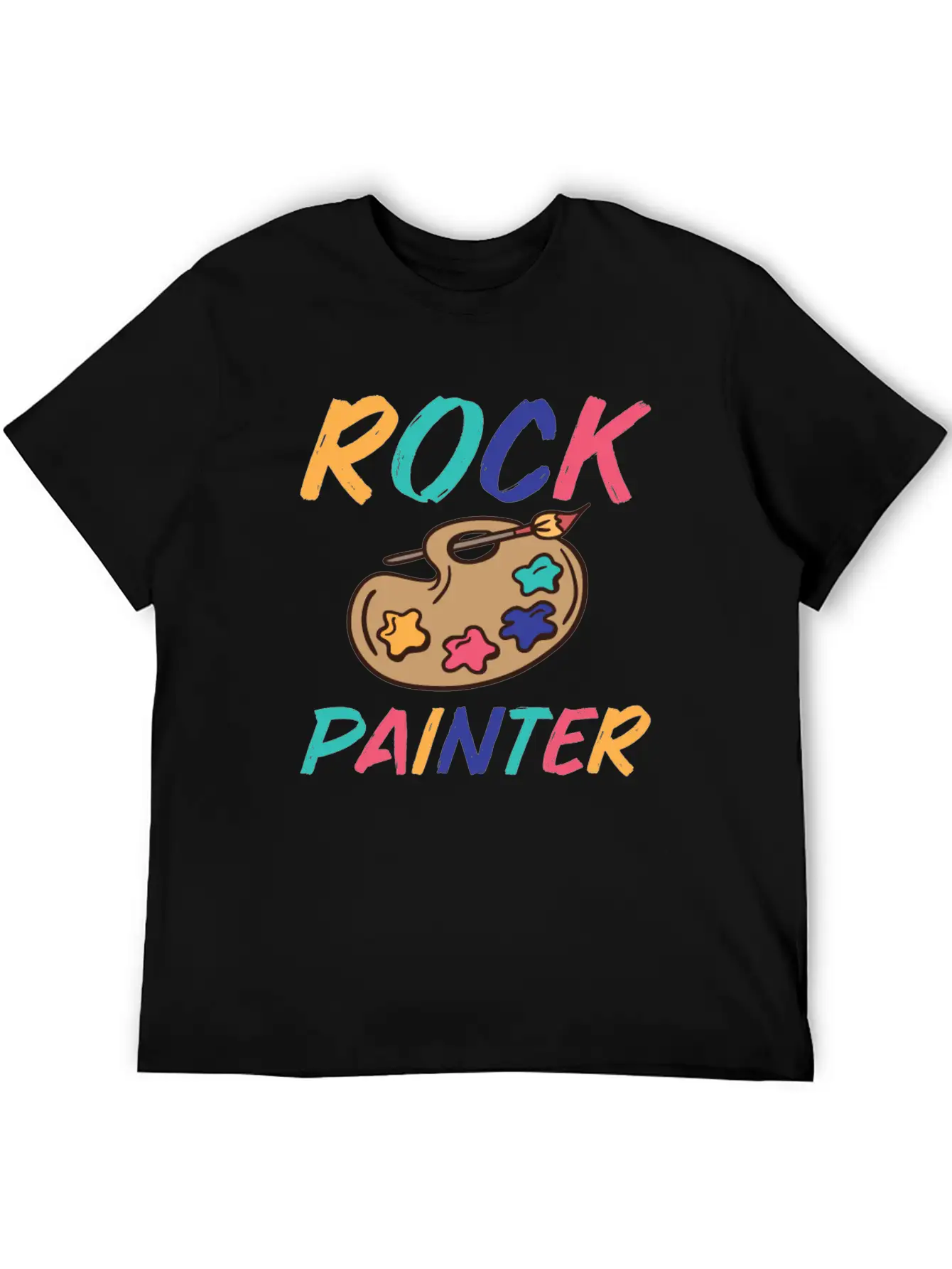 Rock Painting Stylish Everyday T-Shirt – Unisex Basic Cotton Tee