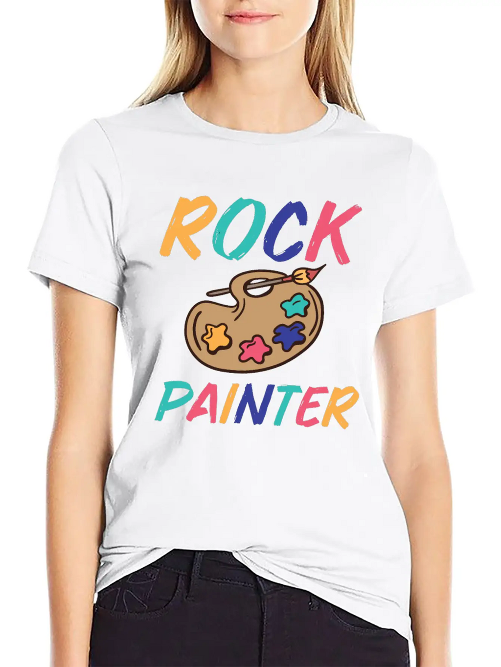 Rock Painting Stylish Everyday T-Shirt – Unisex Basic Cotton Tee