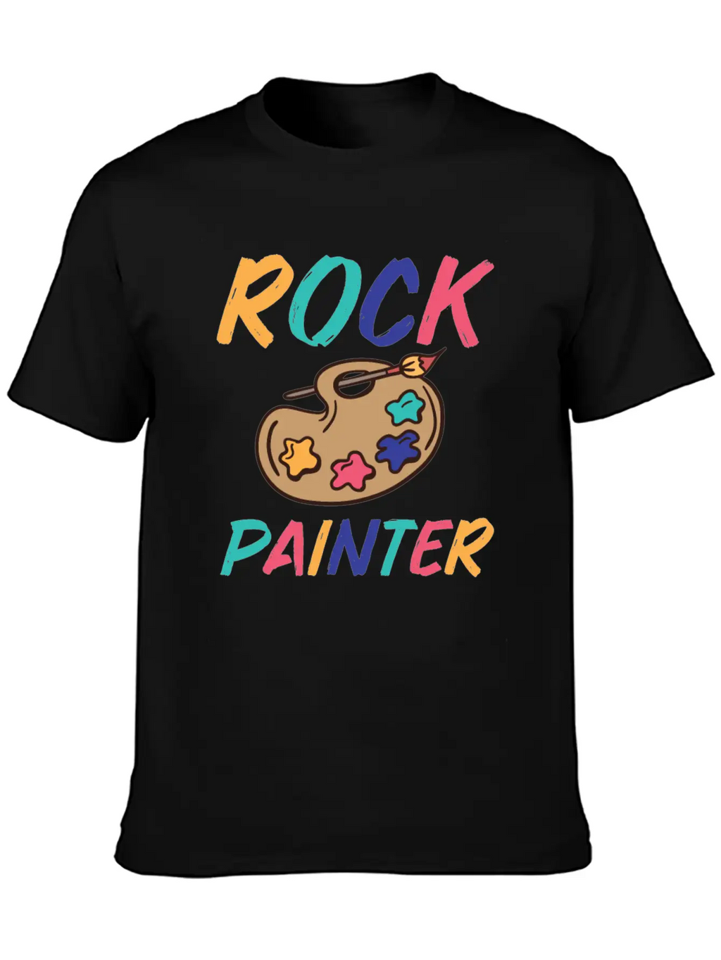 Rock Painting Stylish Everyday T-Shirt – Unisex Basic Cotton Tee