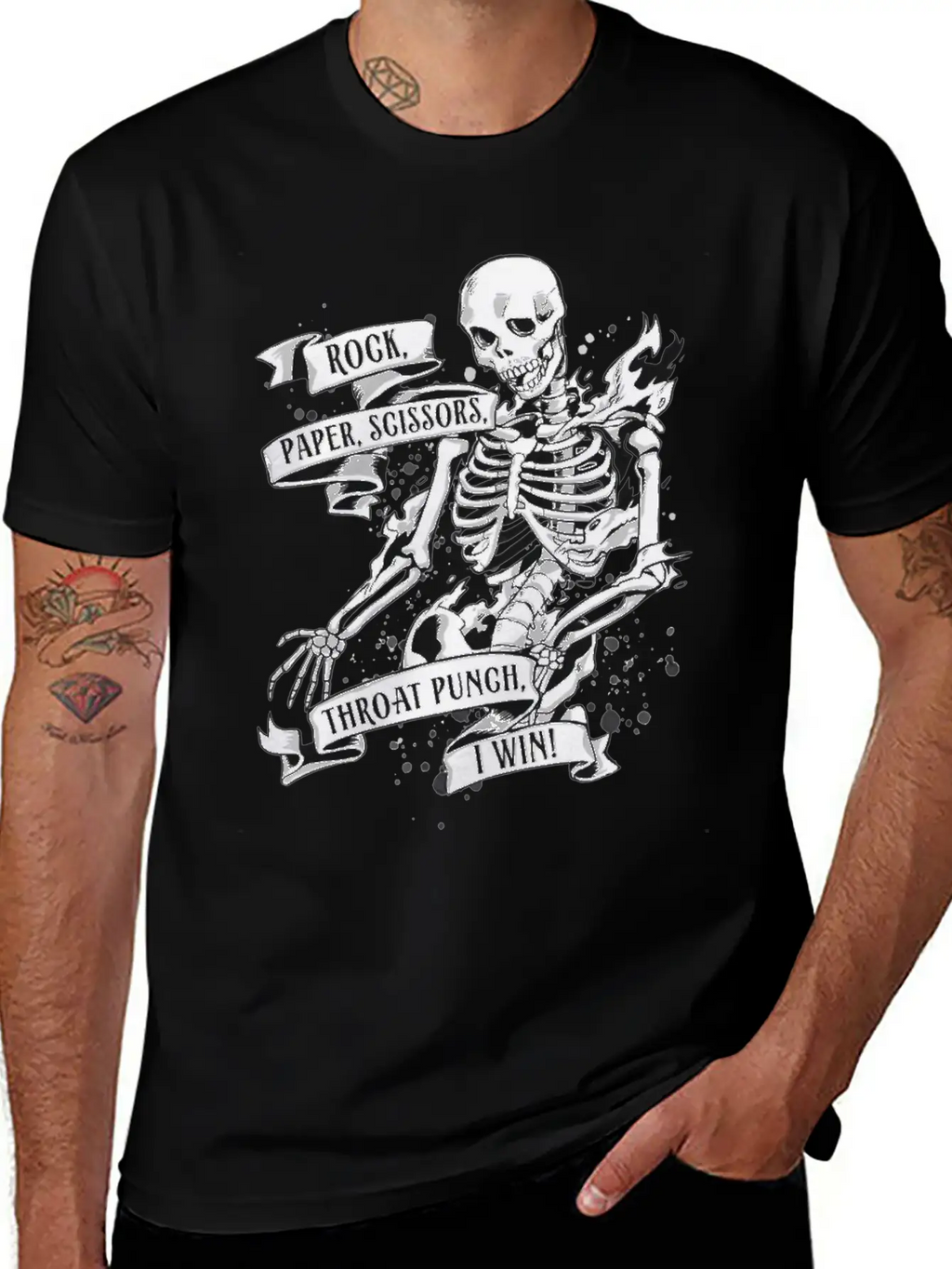 Rock, Paper, Scissors, Throat Punch, I Win Unisex Casual T-Shirt – Clean Design For Daily Comfort