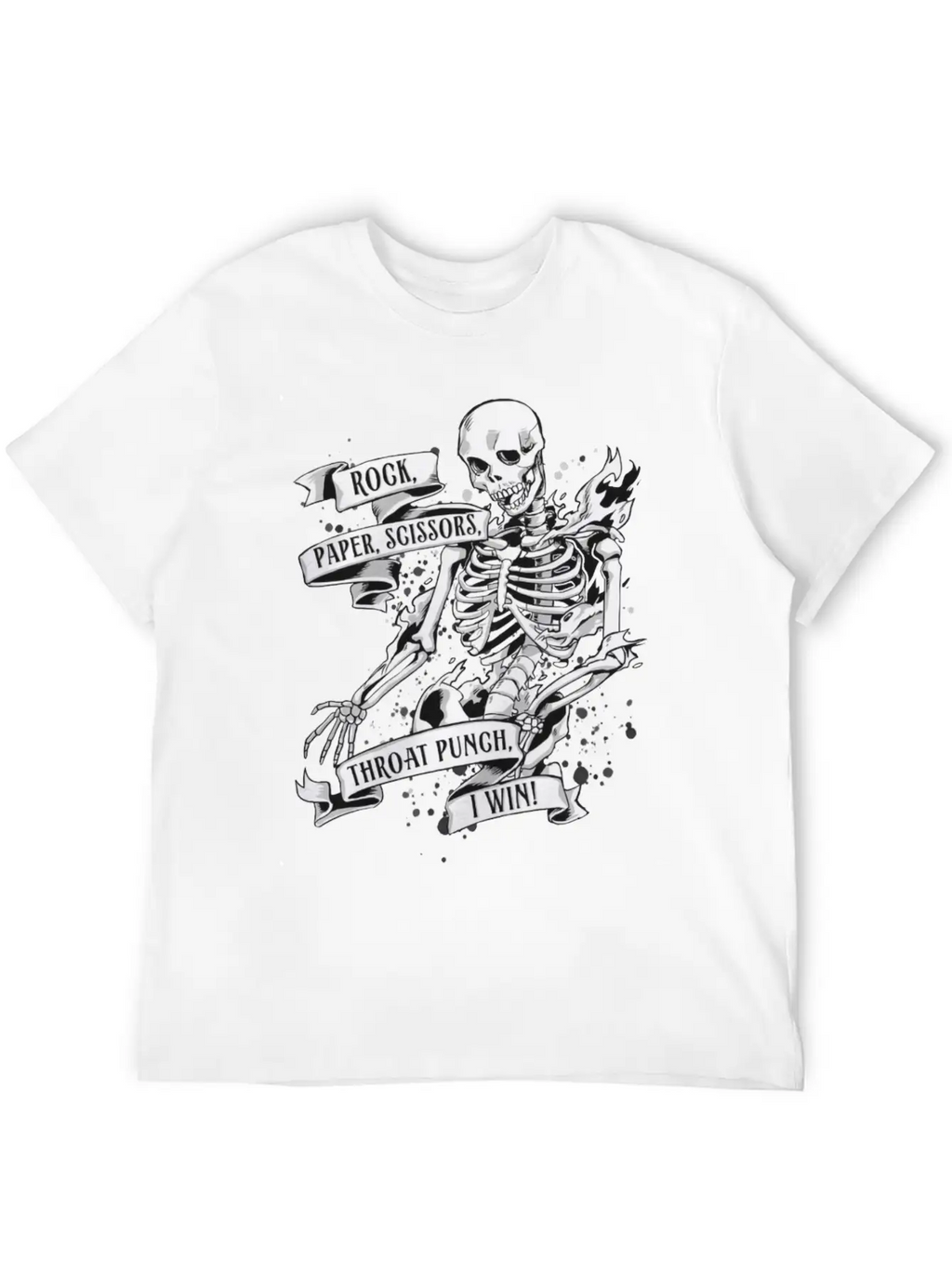Rock, Paper, Scissors, Throat Punch, I Win Unisex Casual T-Shirt – Clean Design For Daily Comfort