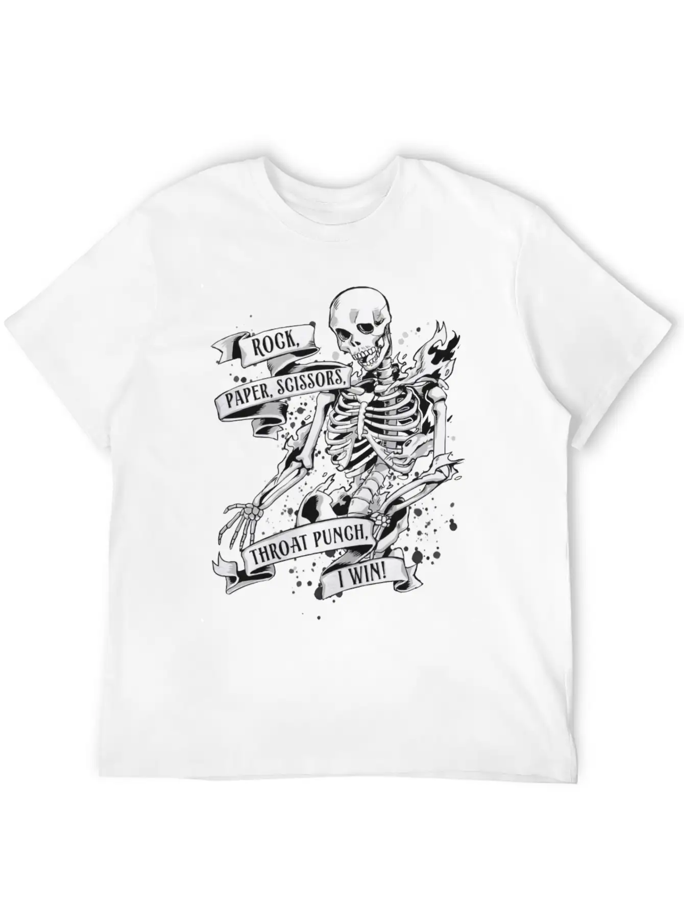 Rock, Paper, Scissors, Throat Punch, I Win Unisex Casual T-Shirt – Clean Design For Daily Comfort