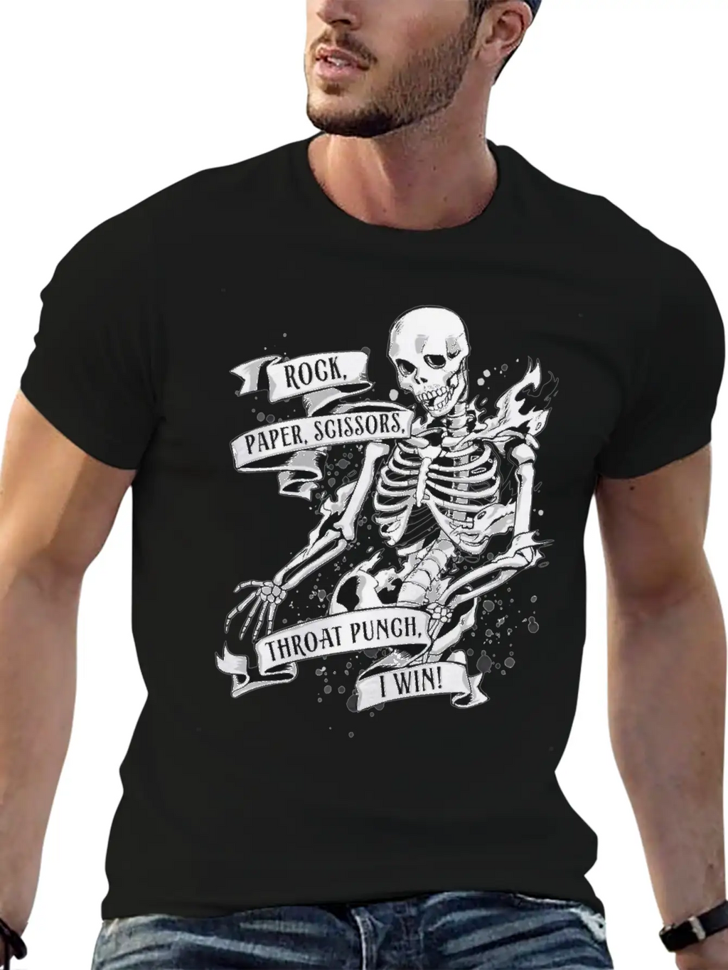 Rock, Paper, Scissors, Throat Punch, I Win Unisex Casual T-Shirt – Clean Design For Daily Comfort