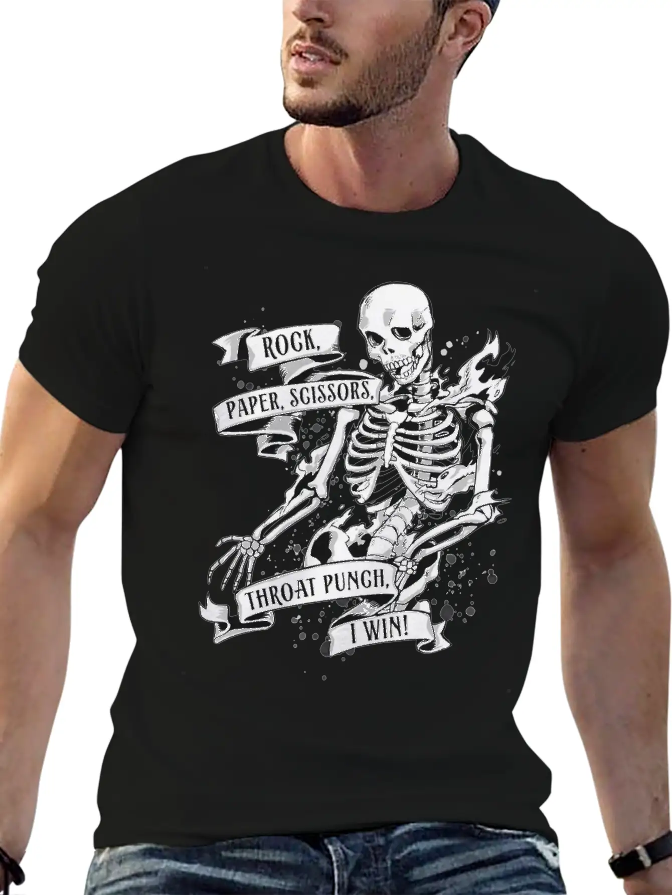 Rock, Paper, Scissors, Throat Punch, I Win Unisex Casual T-Shirt – Clean Design For Daily Comfort