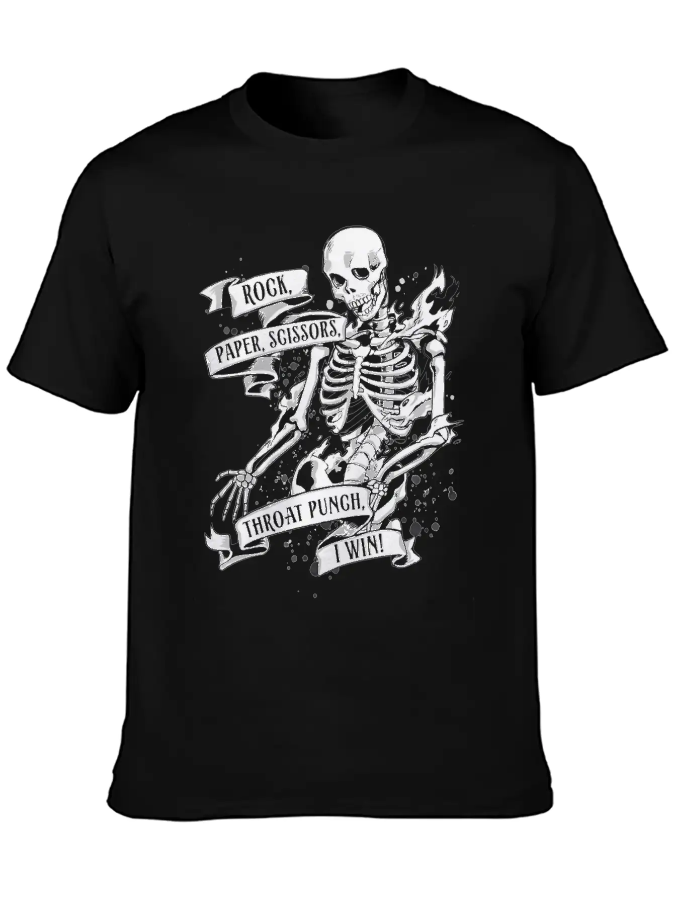 Rock, Paper, Scissors, Throat Punch, I Win Unisex Casual T-Shirt – Clean Design For Daily Comfort